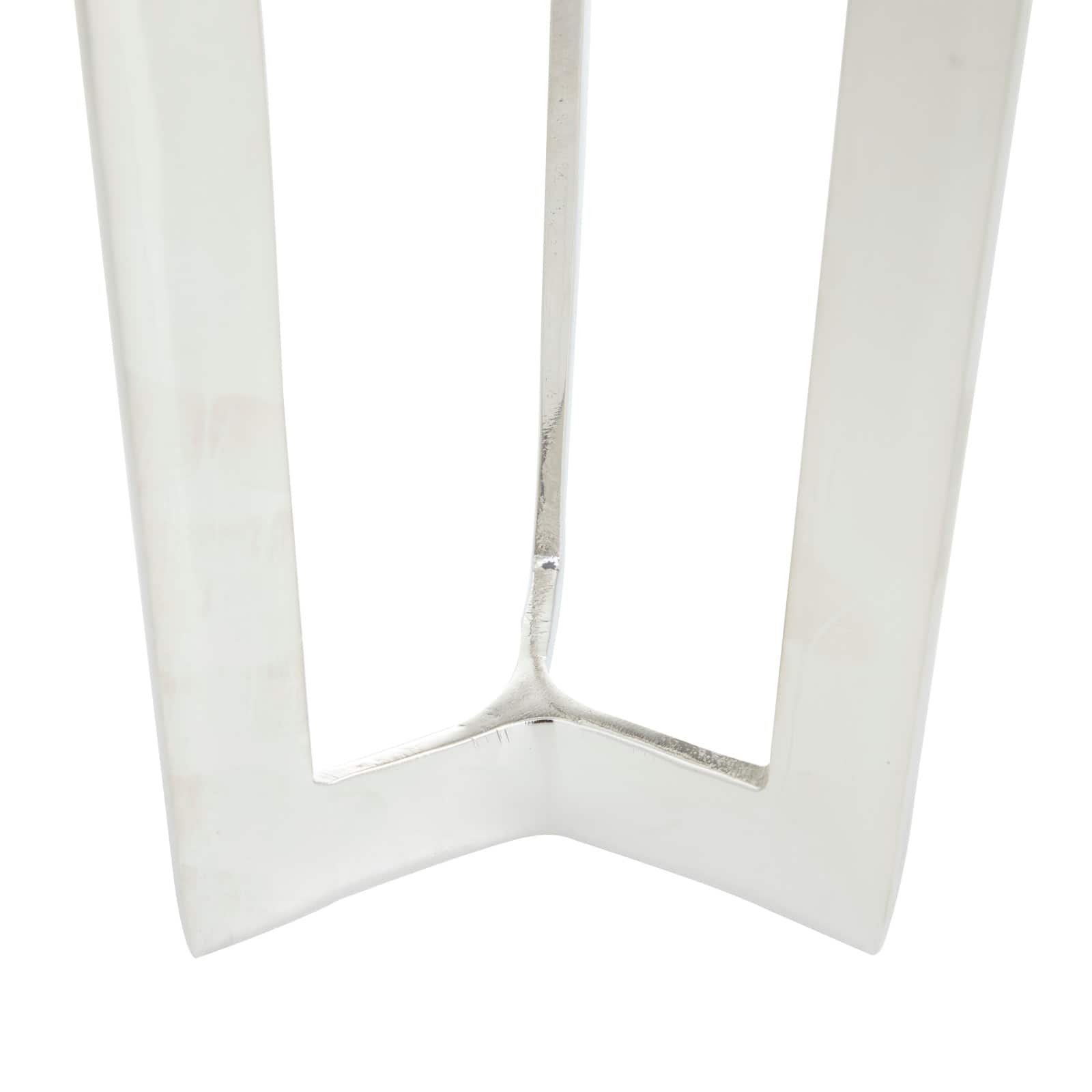 CosmoLiving by Cosmopolitan Silver Contemporary Candle Holder Set