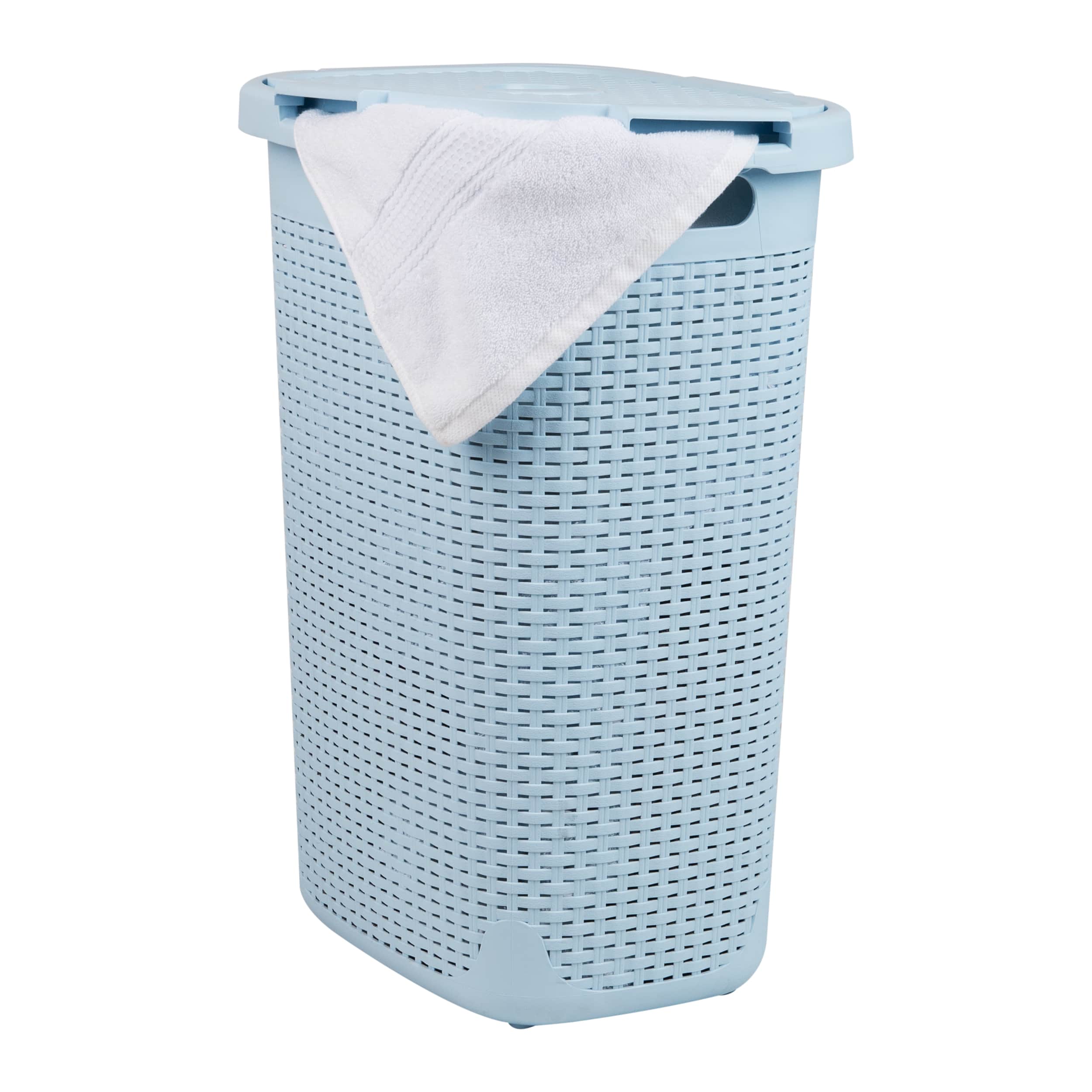 Mind Reader 60L Hamper Laundry Basket with Cutout Handles