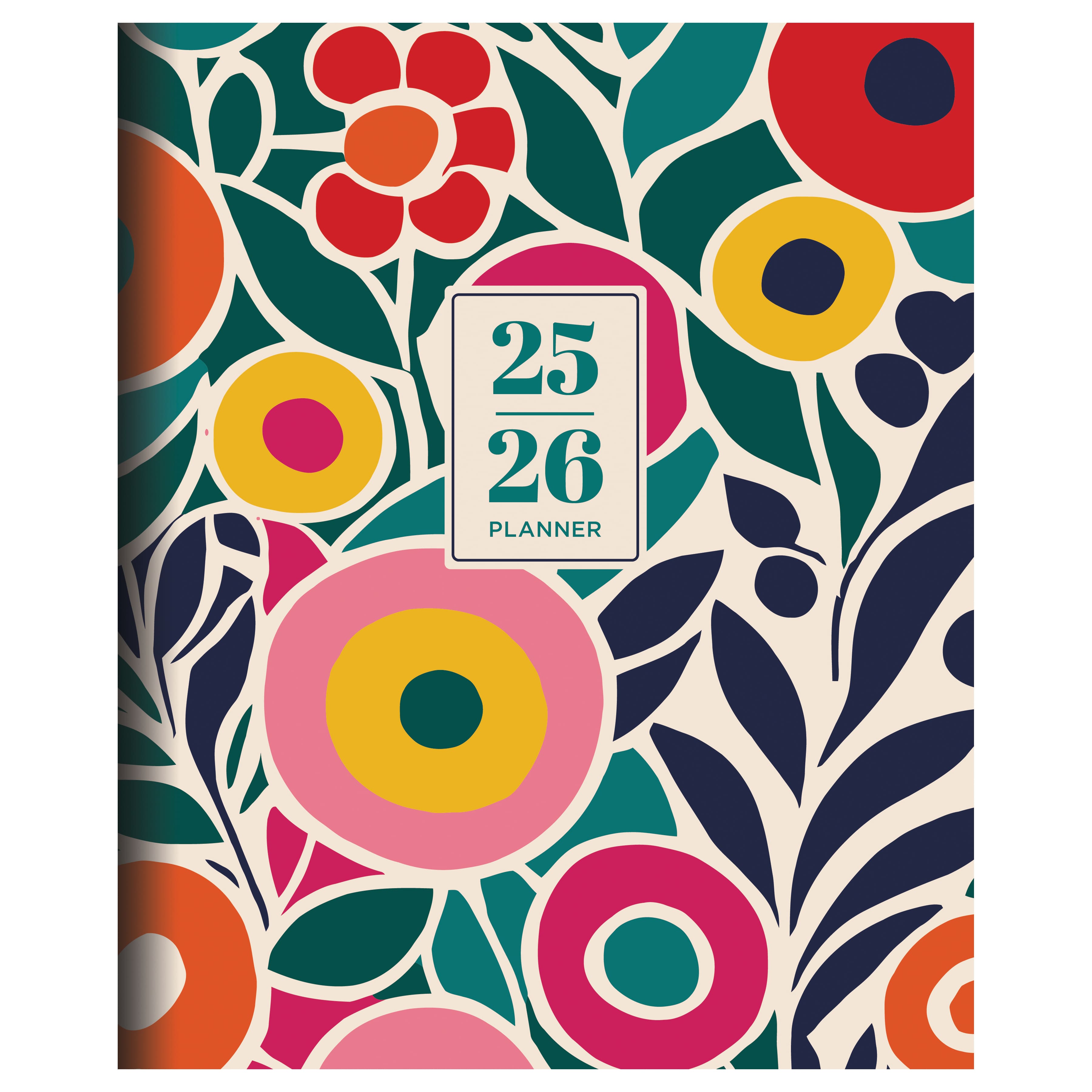 TF Publishing 2025-2026 Charming Flowers Large Monthly Planner
