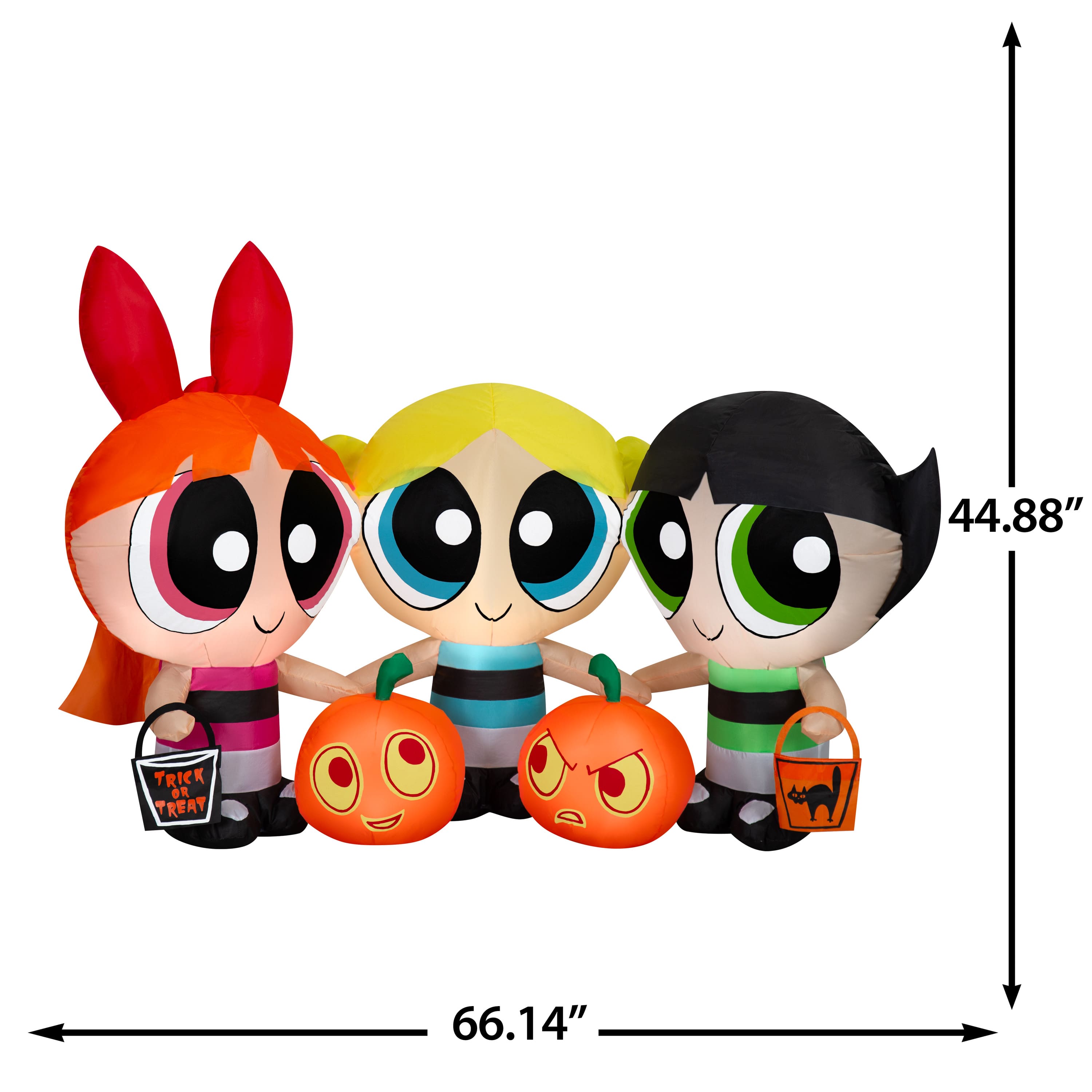 5.5ft. Airblown® Inflatable Powerpuff Girls Halloween Scene with Blossom, Bubbles & Buttercup Lighted Décor