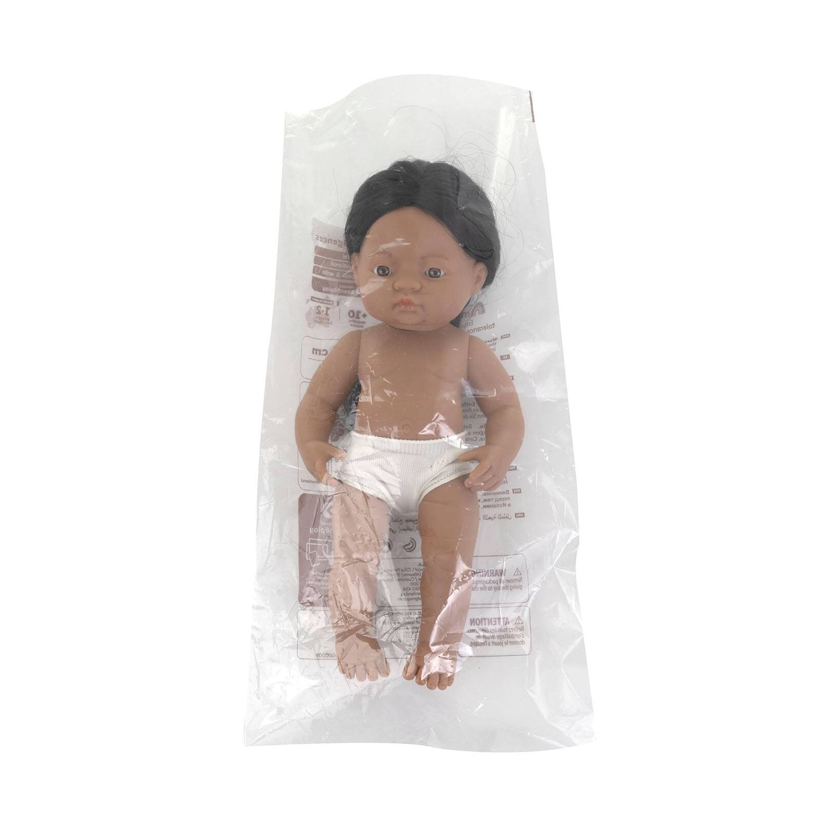 15" Miniland Anatomically Correct Native American Baby Boy Doll