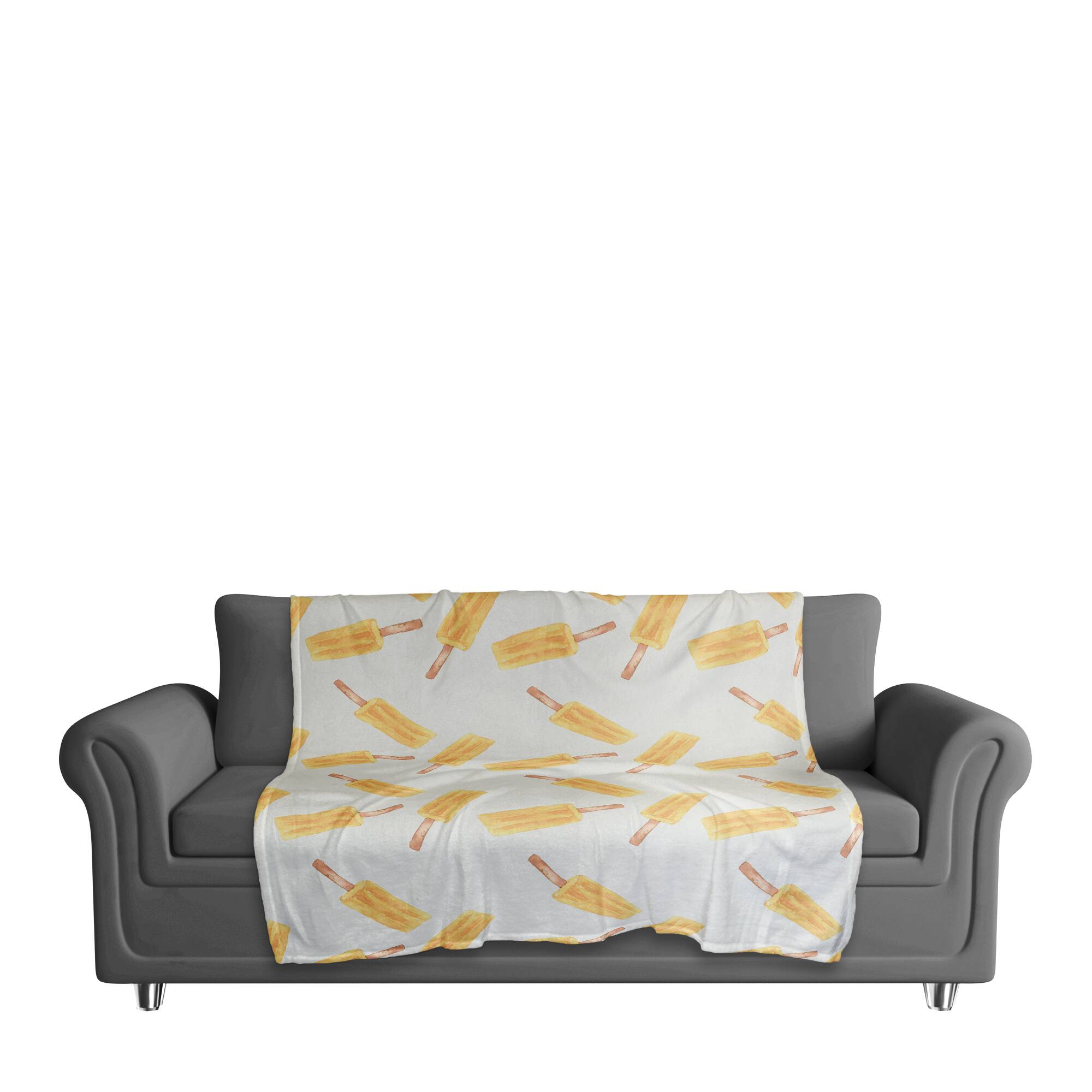 Orange Popsicle Pattern 50" x 60" Coral Fleece Blanket