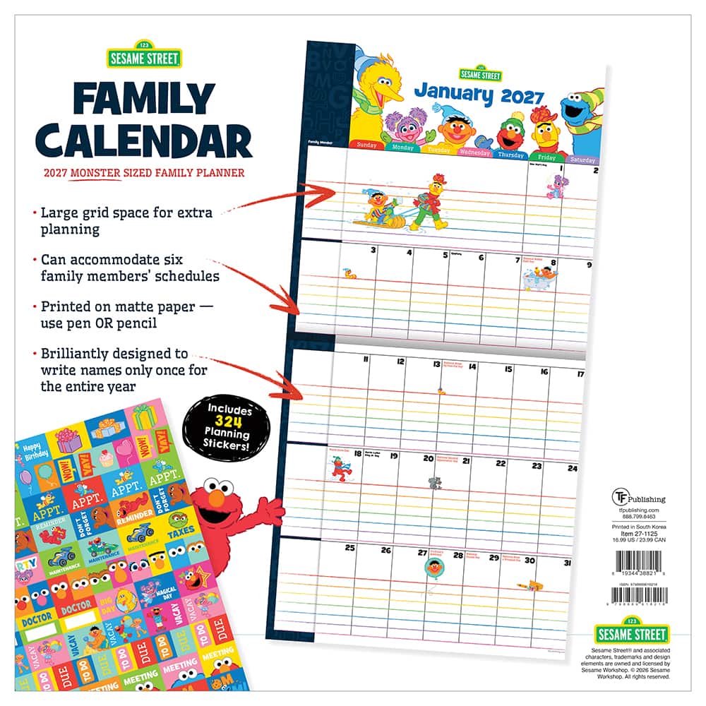 2027 Sesame Street Planning Wall Calendar