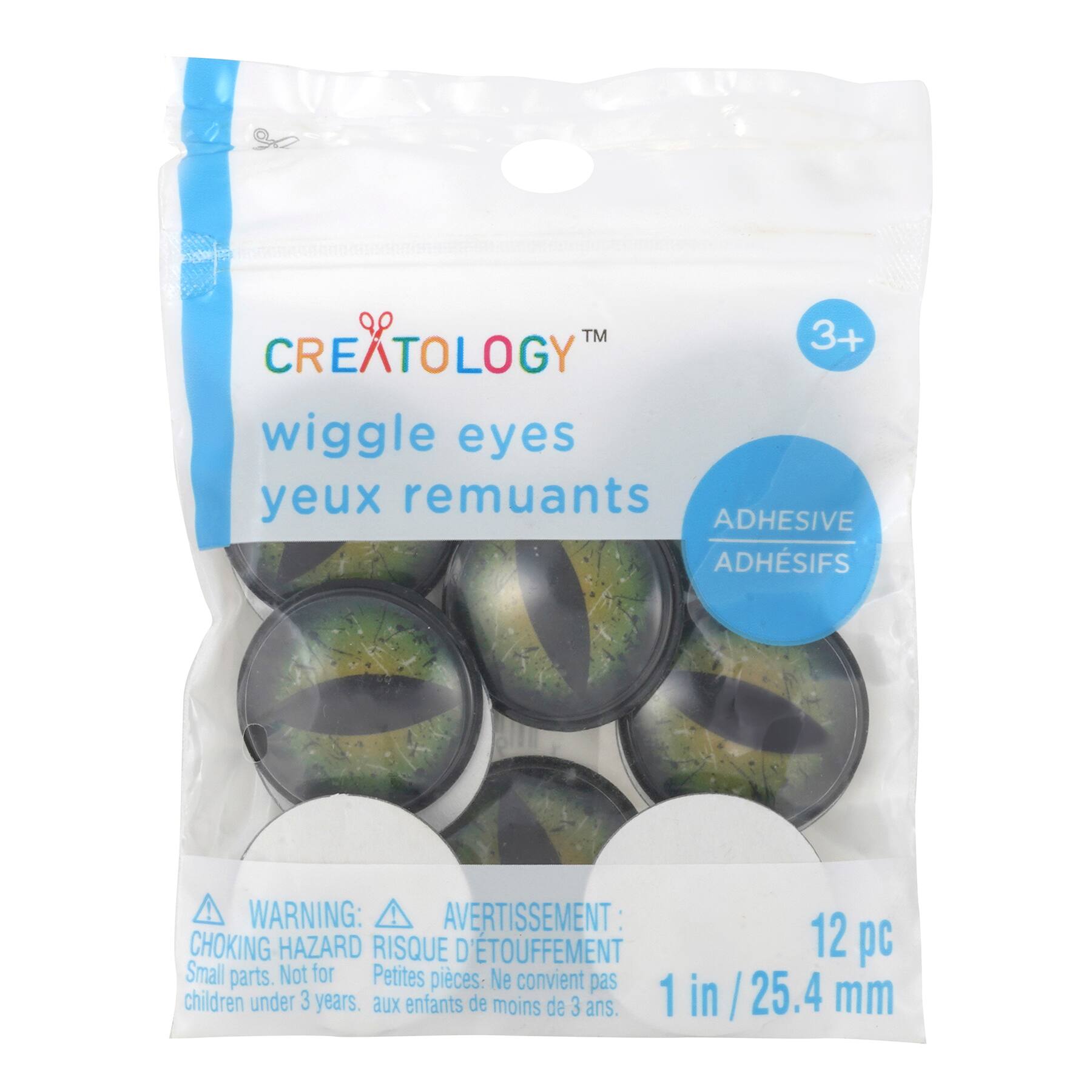12 Packs: 12 ct. (144 total) 25mm Dragon Adhesive Wiggle Eyes by Creatology™