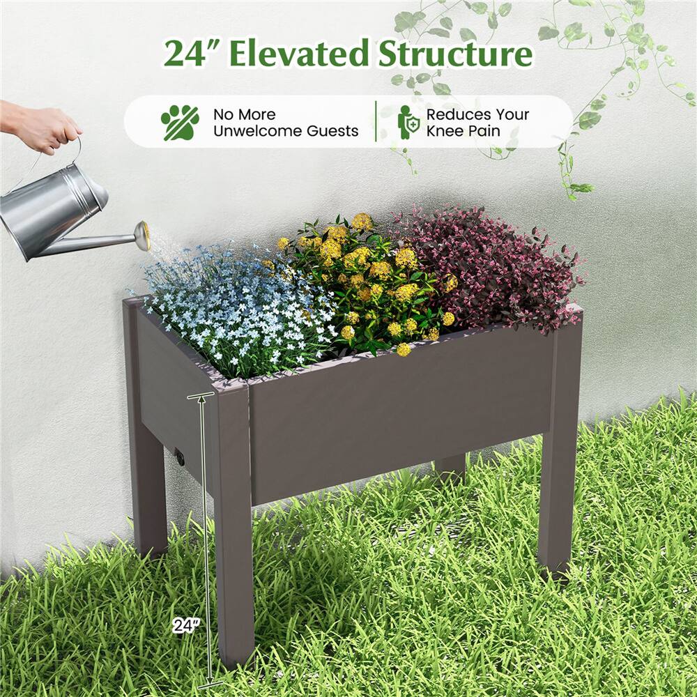 Costway 14gal. Raised Garden Bed with Water Level Indicator & Drainage Hole