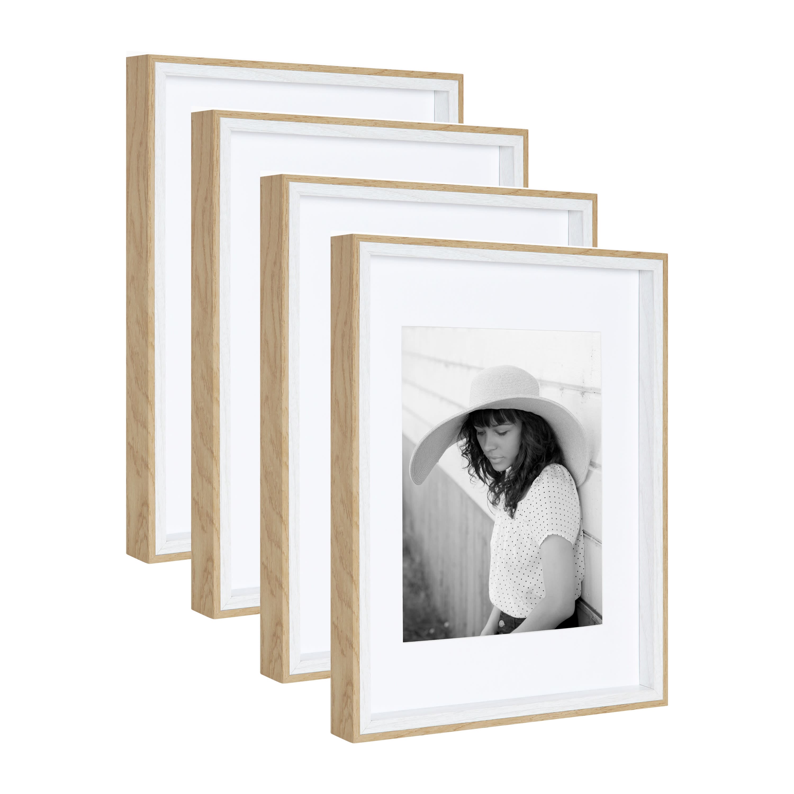 Kate and Laurel Gibson 11" x 14" Photo Frames 8" x 10" with Mat, 3ct.