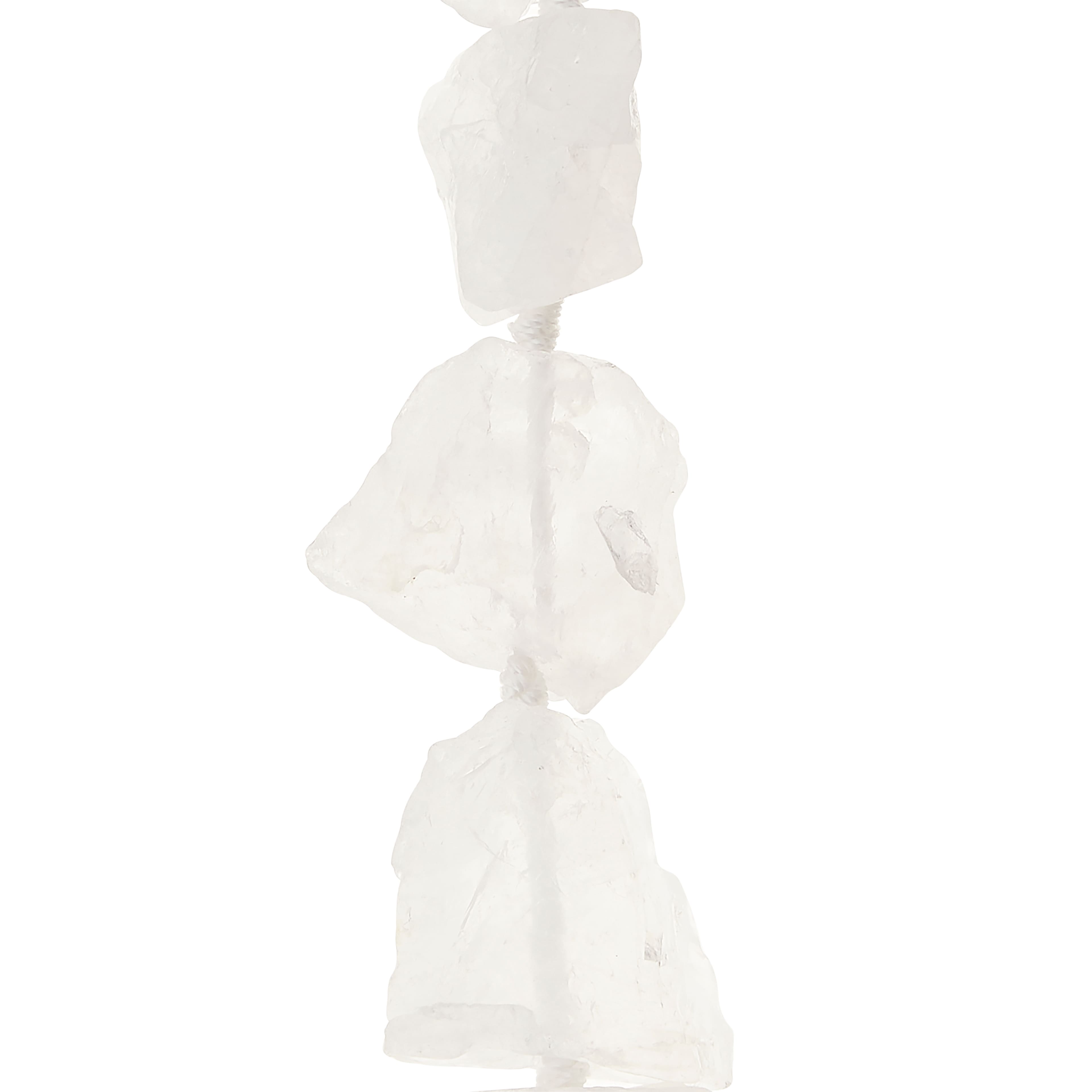 White Large Quartz Nugget Beads by Bead Landing™