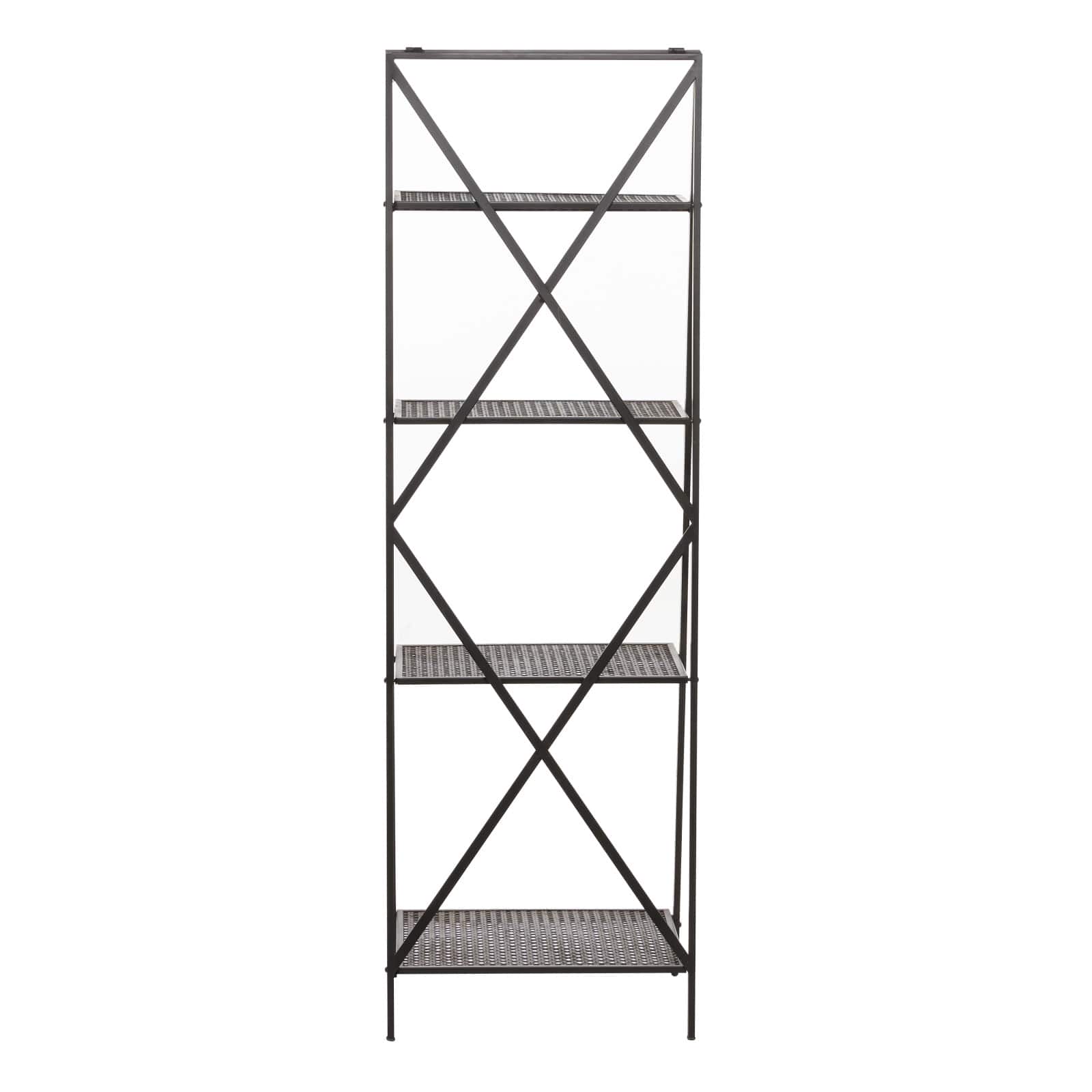 4.75ft. Black Metal Industrial Shelves