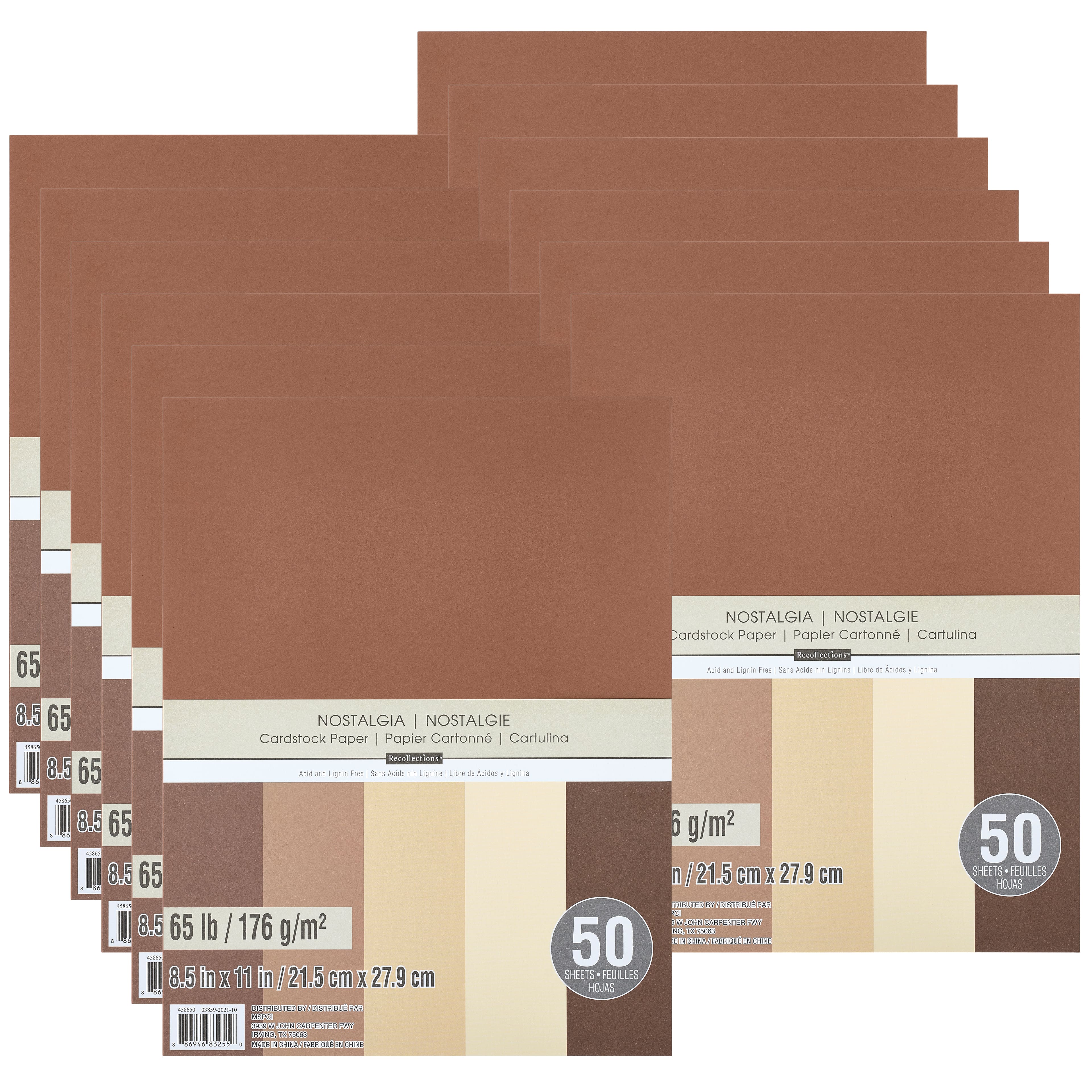 12 Packs: 50 ct. (600 total) Nostalgia 8.5" x 11" Cardstock Paper by Recollections™