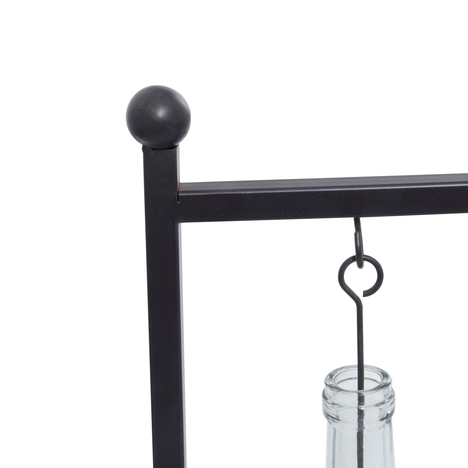 36" Black Iron Farmhouse Candle Holder Lantern