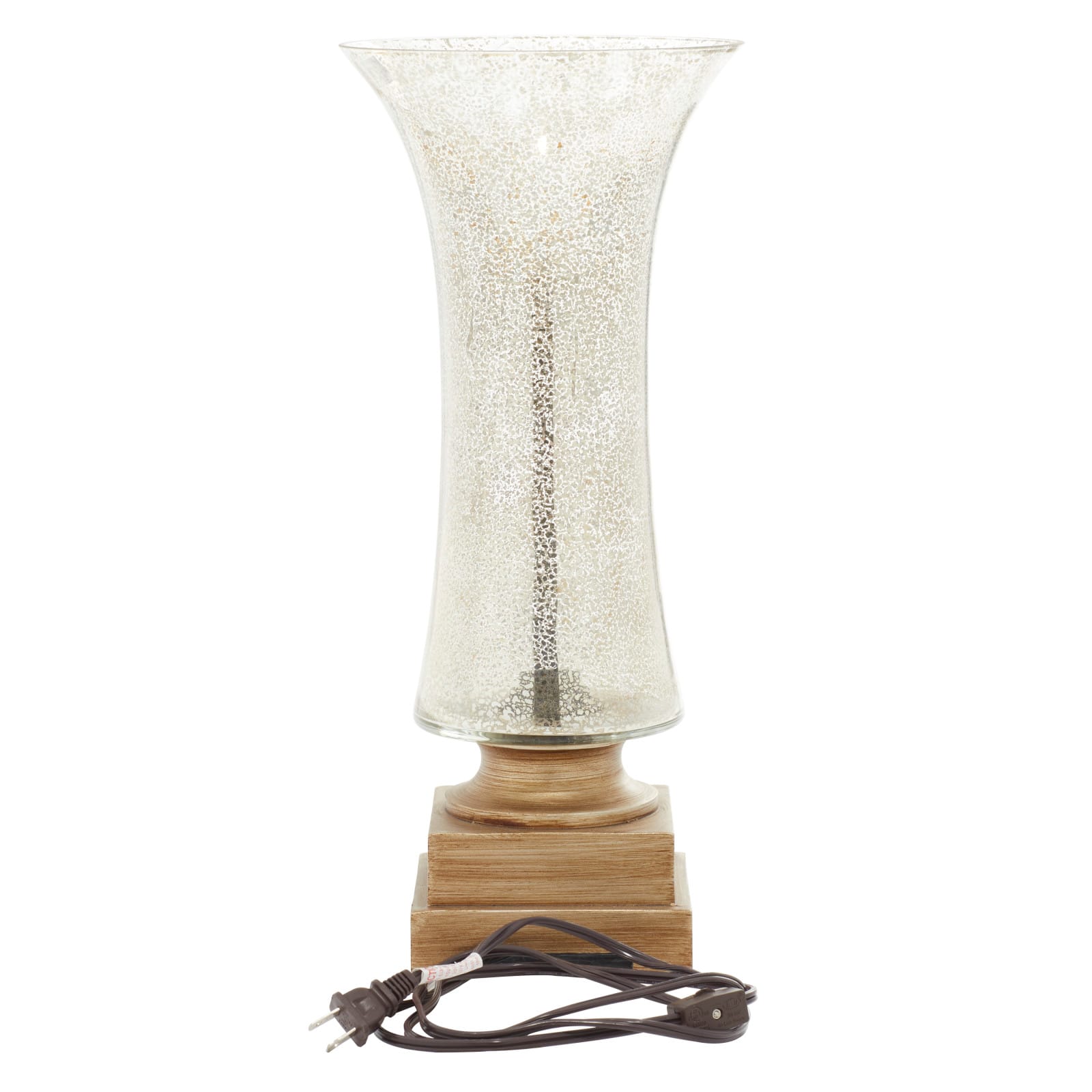 Set of 2" Gold Glass Glam Uplight, 18"