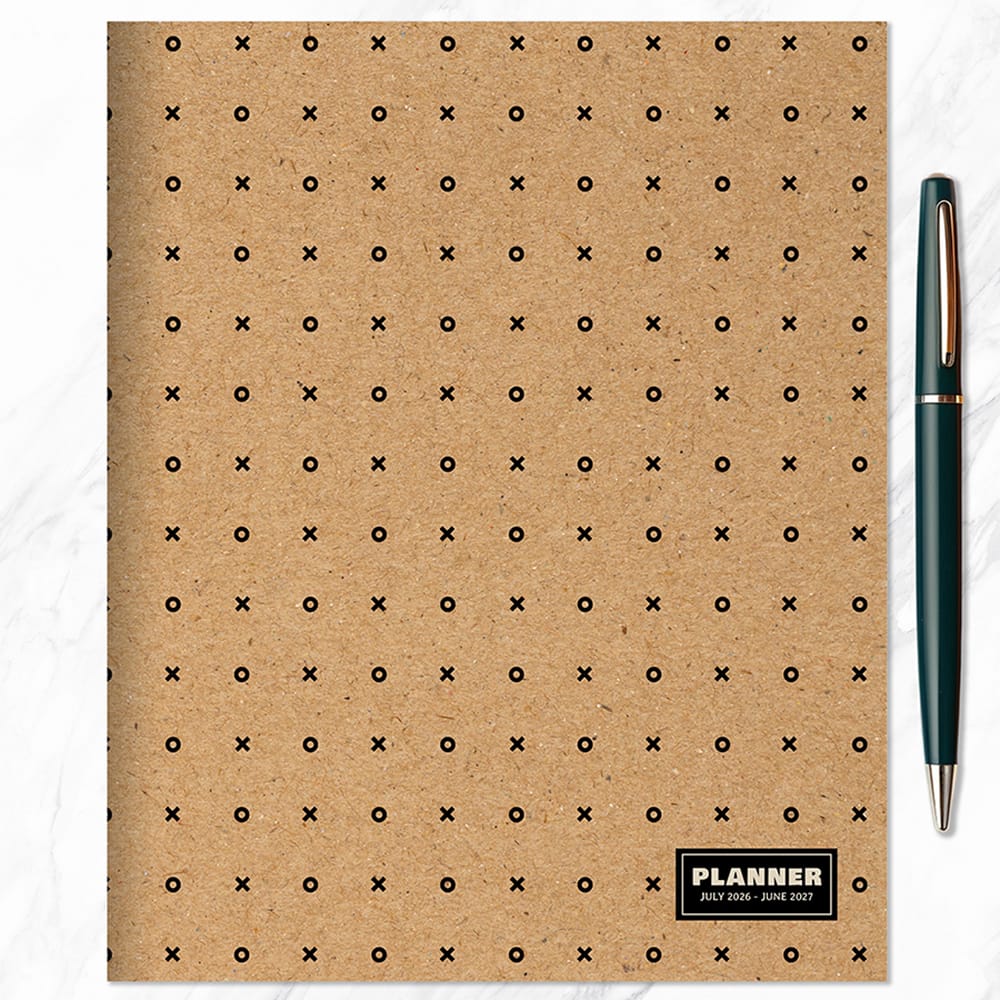TF Publishing Medium 2026-27 Kraft Dot Monthly Planner