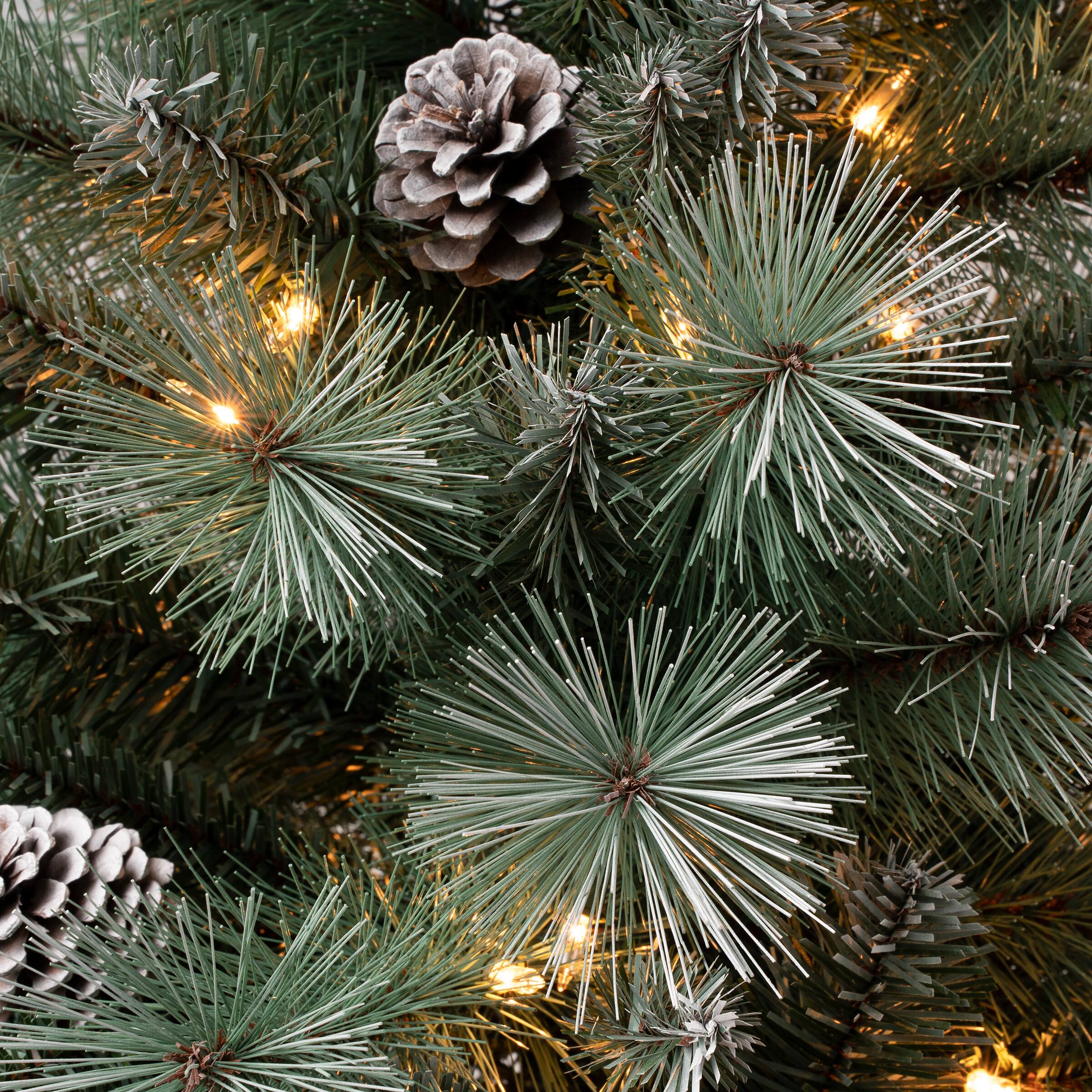 4.5ft. Pre-Lit Perry Hard Needle Artificial Christmas Tree, Clear Lights