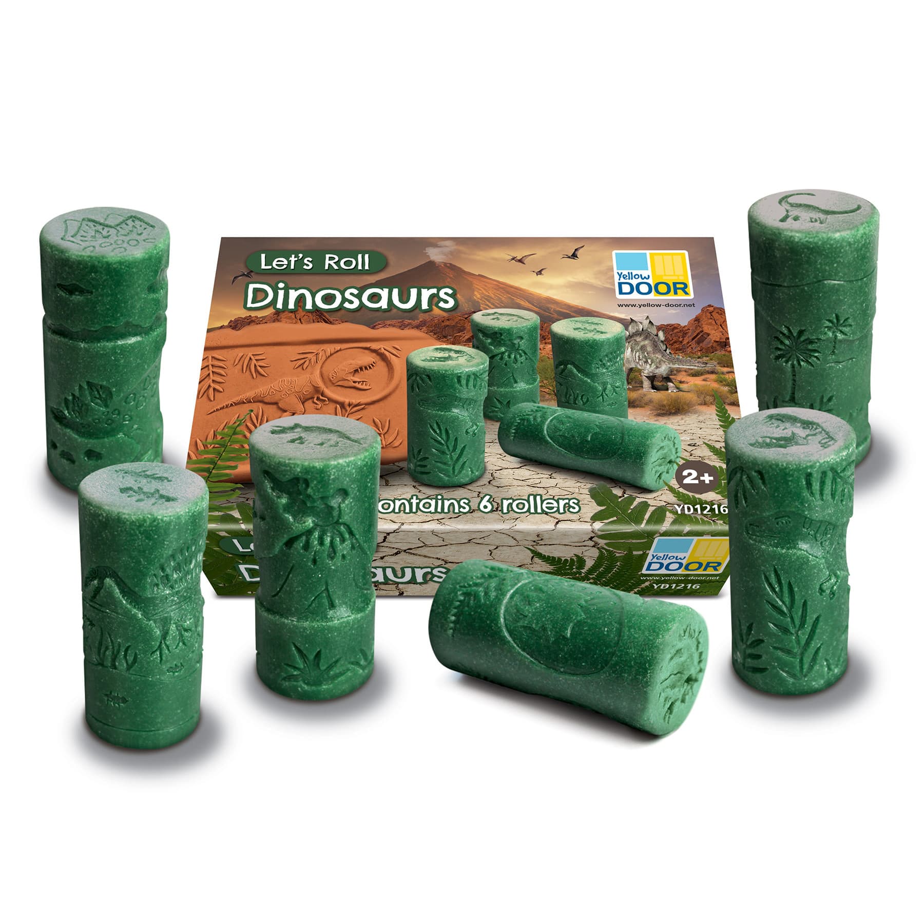 Yellow Door 2.75" Let's Roll Dinosaurs Roller Set
