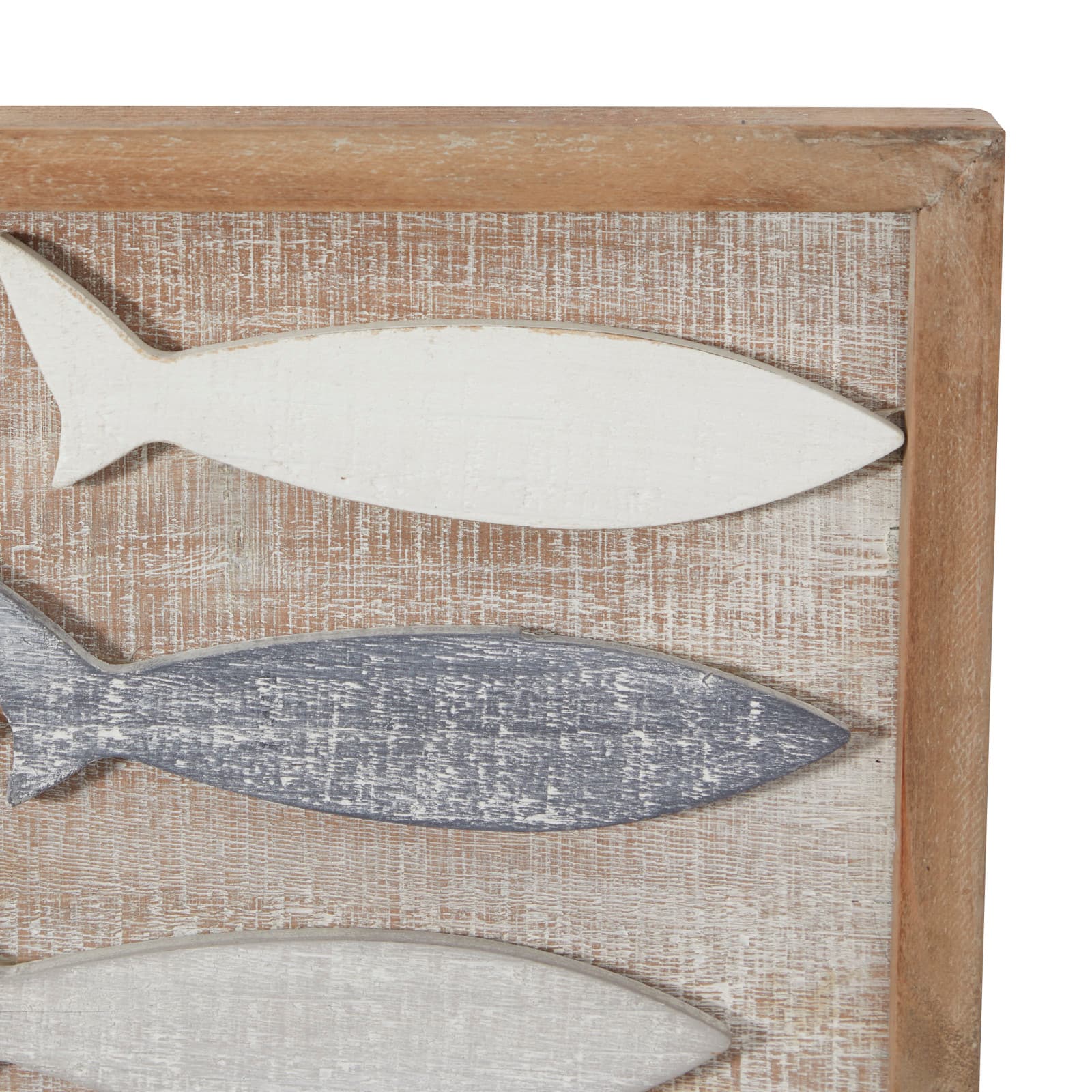 42" Gray Wood Coastal Wall Decor