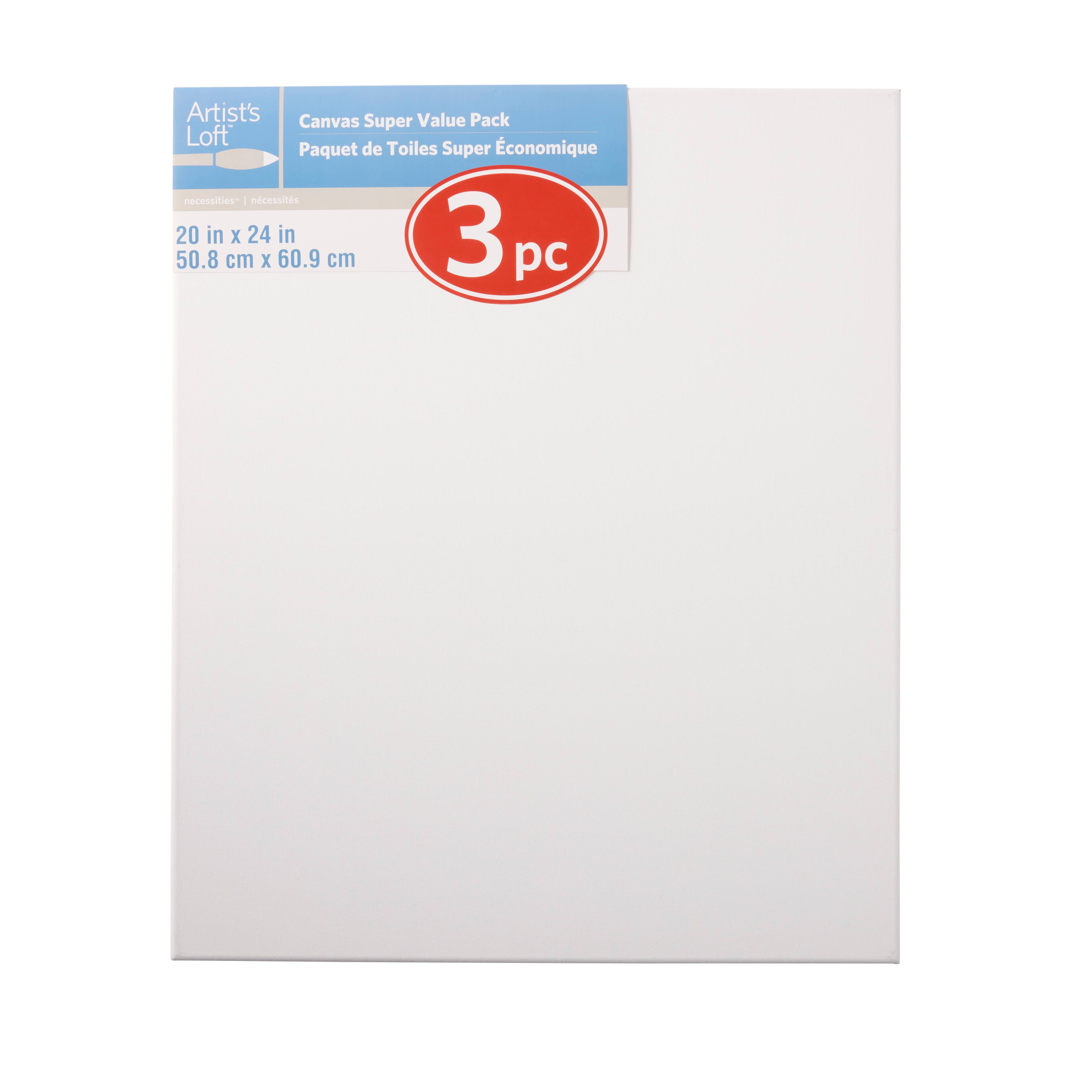 3 Pack 20" x 24" Super Value Canvas by Artist's Loft®