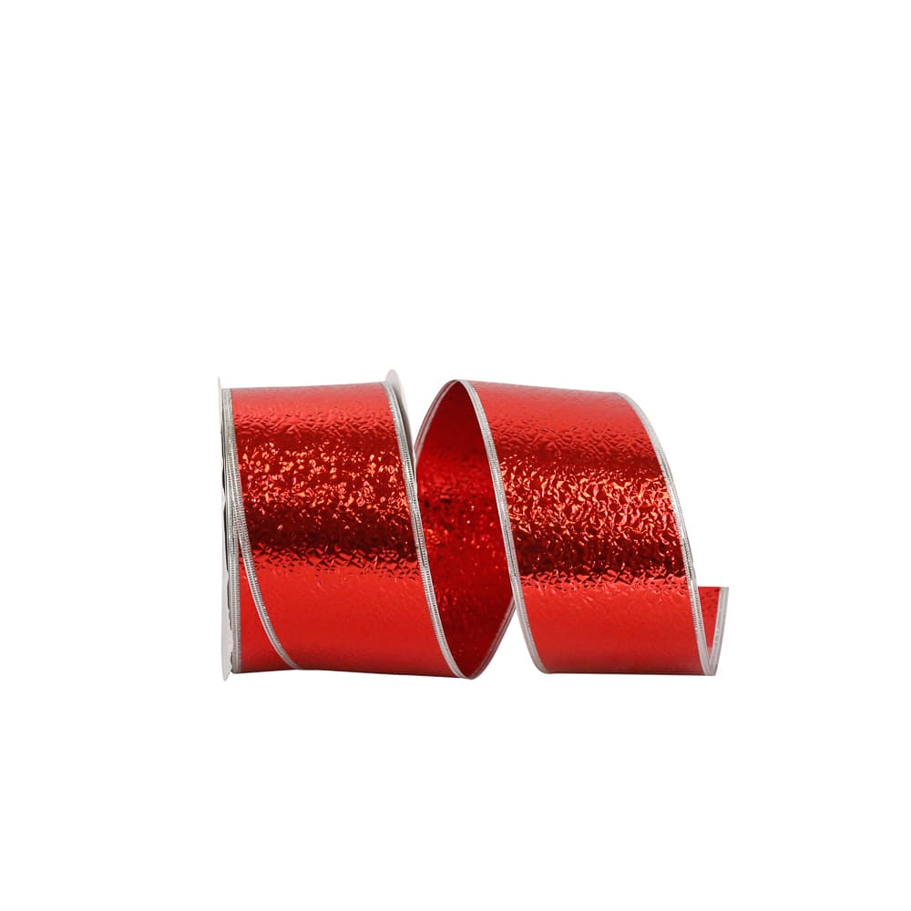 Reliant 2.5" x 50yd. Plastic Wired Cracked Ice Display Ribbon