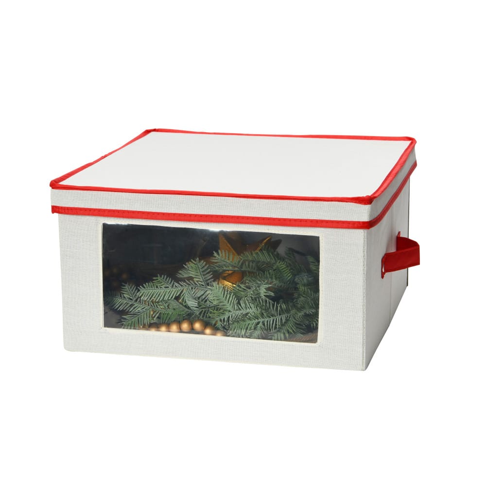 Household Essentials Red Candy Cane Storage Box