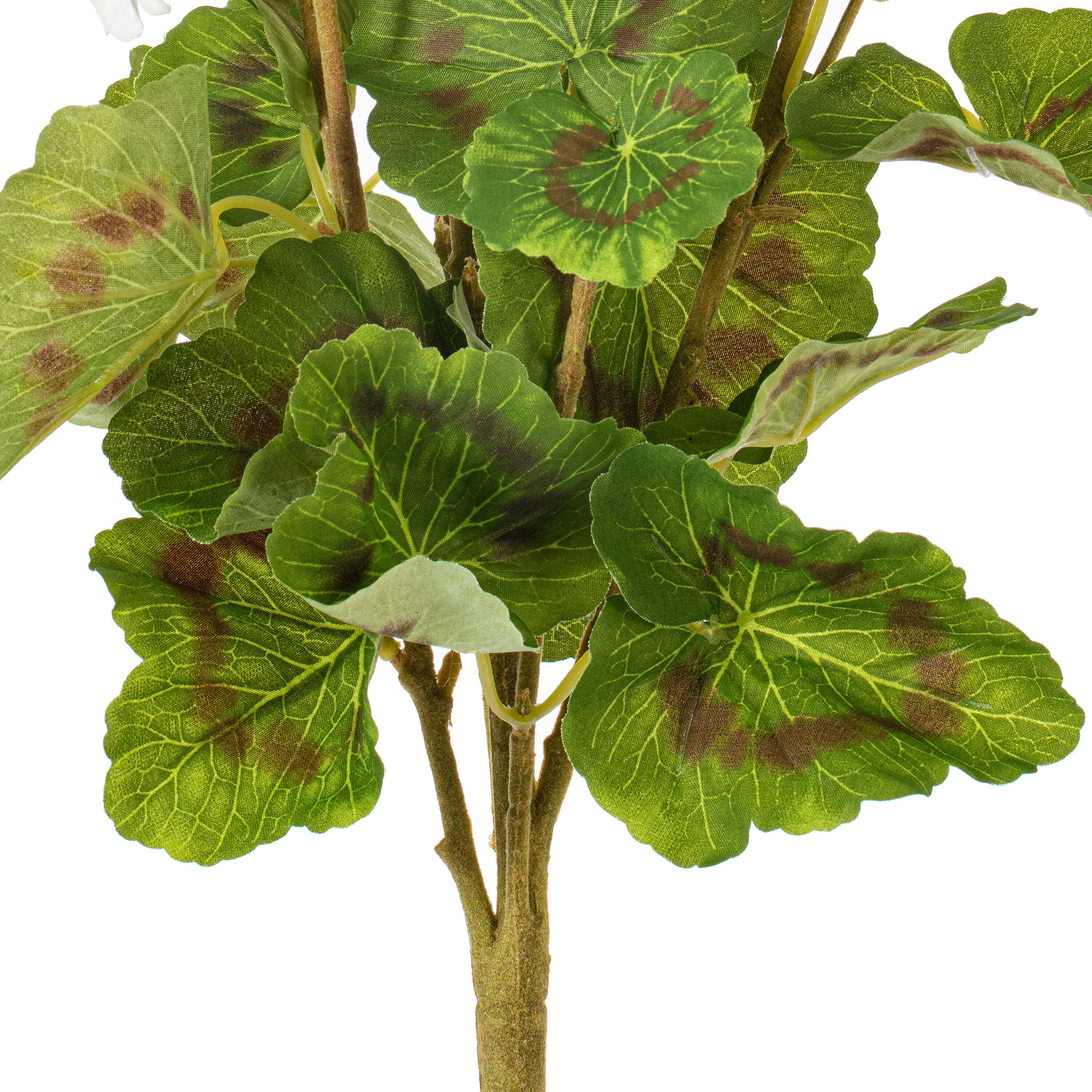 18" White Artificial Geranium Bush, 4ct.