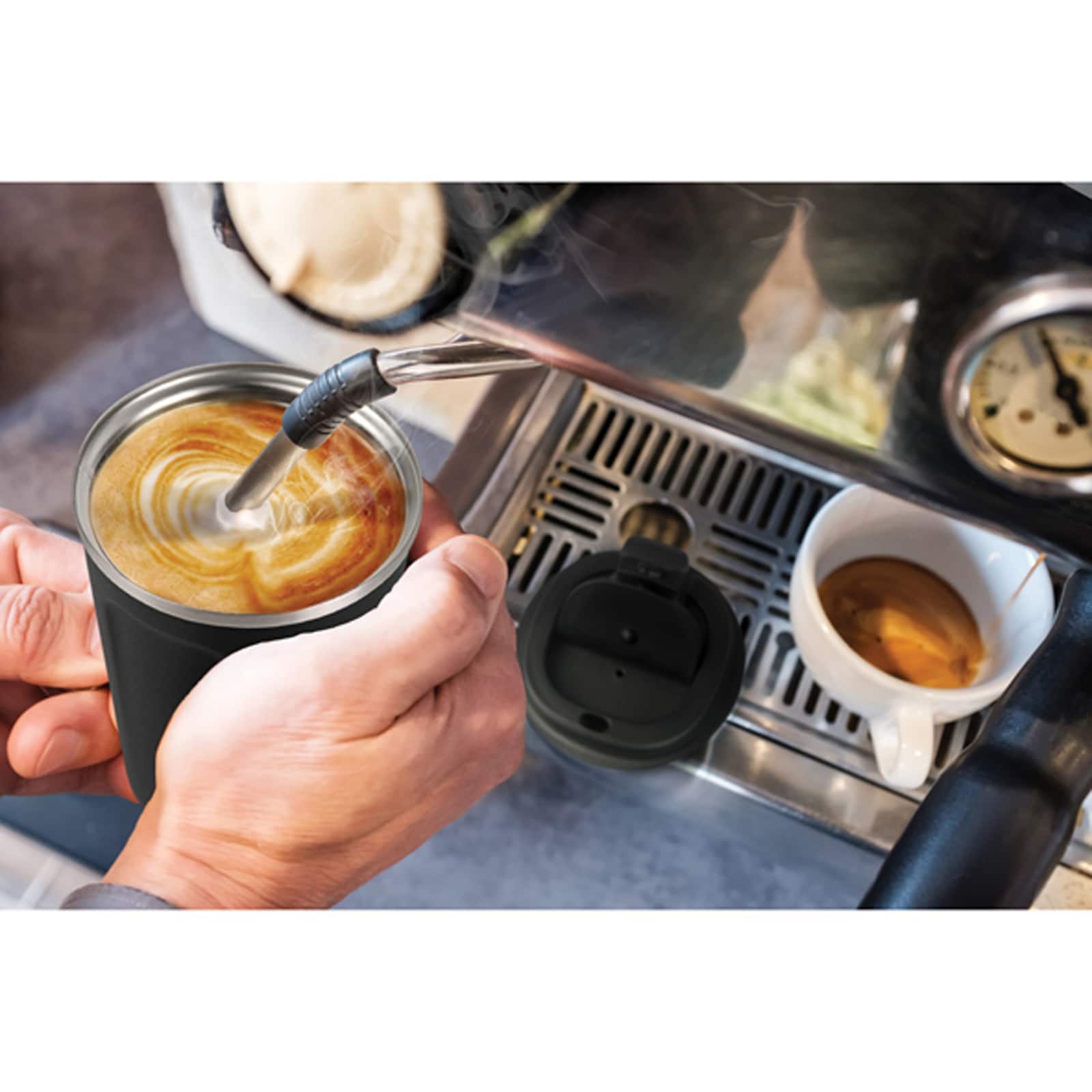 Asobu® 13oz. Black Compact Café Insulated Travel Mug