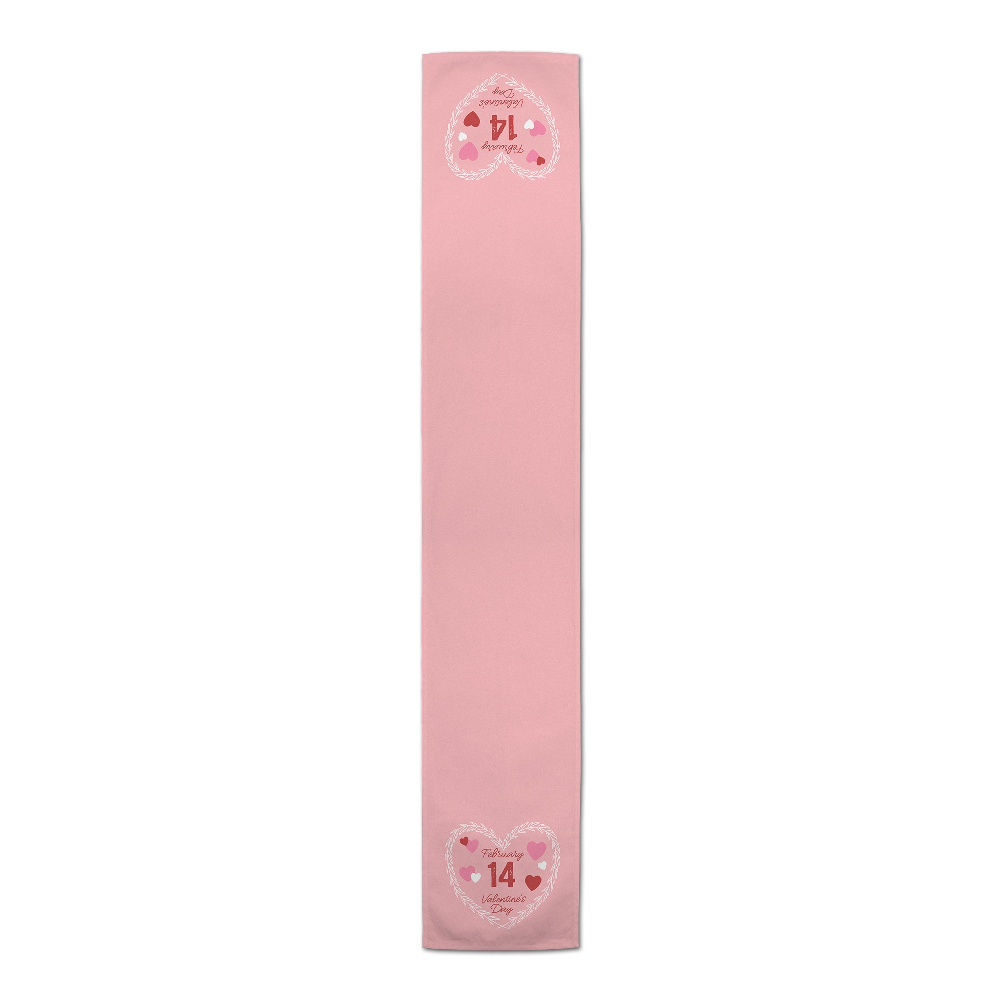 72" Poly Twill Valentine's Day Calendar Wreath Table Runner
