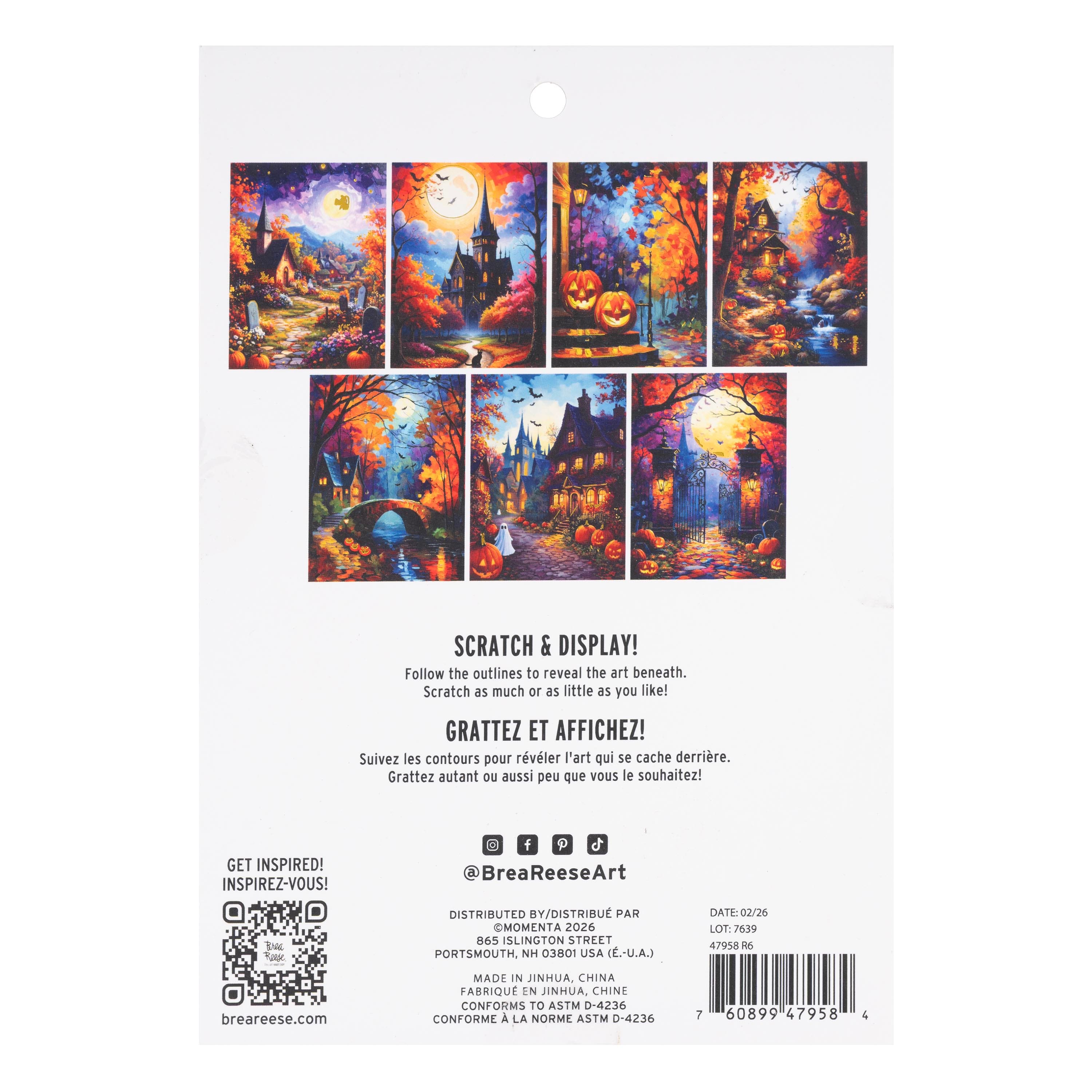Brea Reese® 6" x 8" Bright Country Halloween Scratch Art Paper Pad