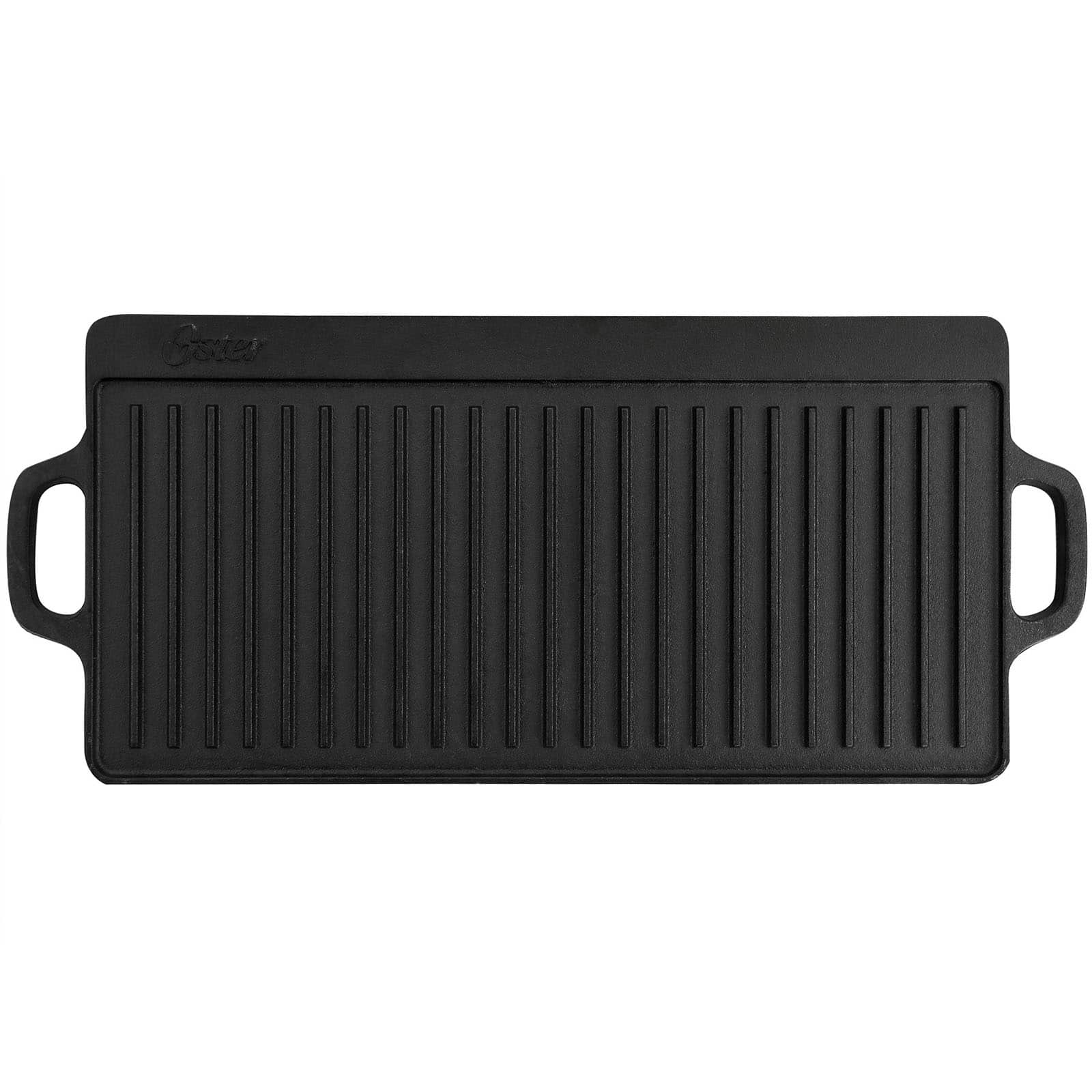 Oster Castaway Pre-Seasoned 18" x 9" Cast Iron Reversible Griddle