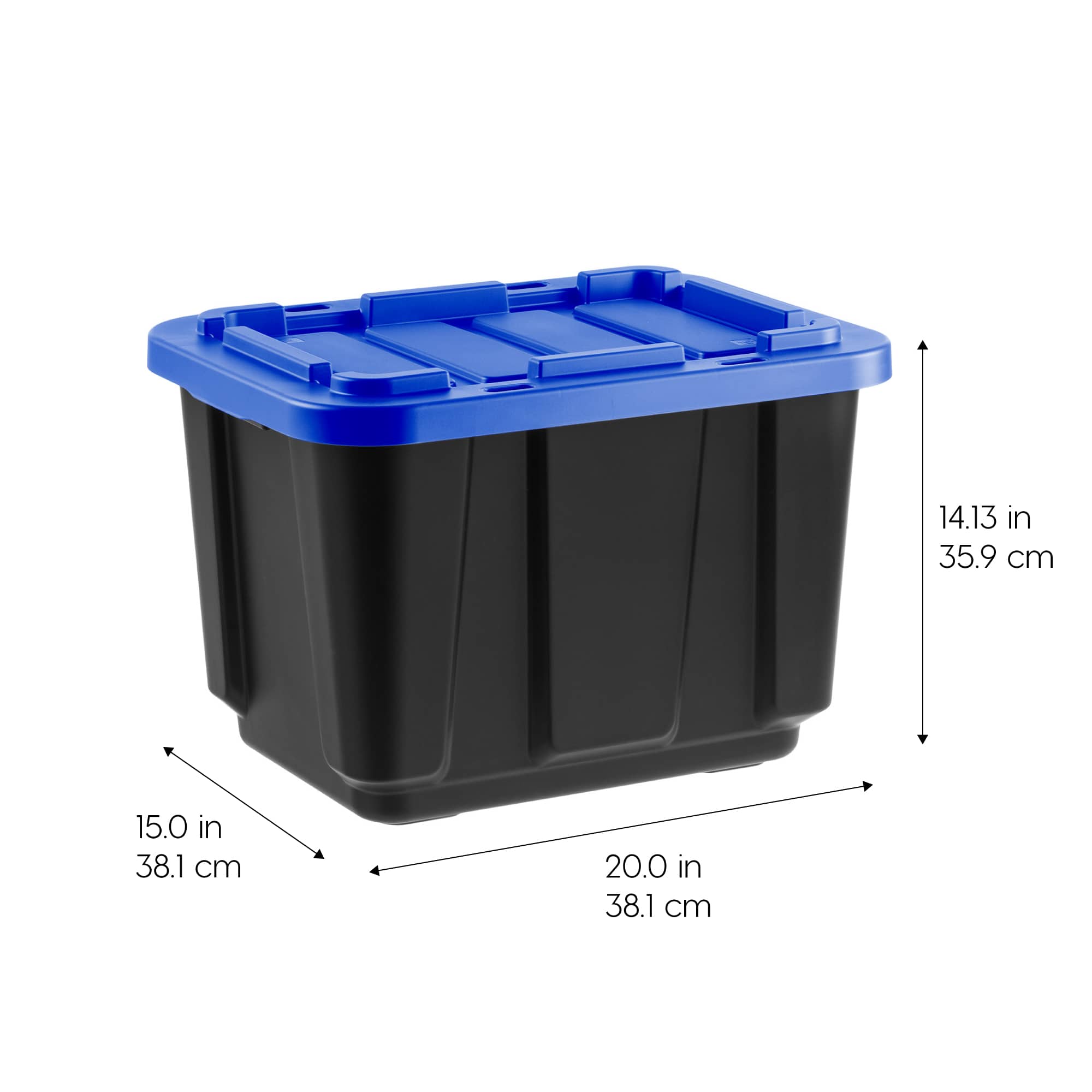 Iris® 12 Gal. Blue Stackable Storage Totes, 4 Ct