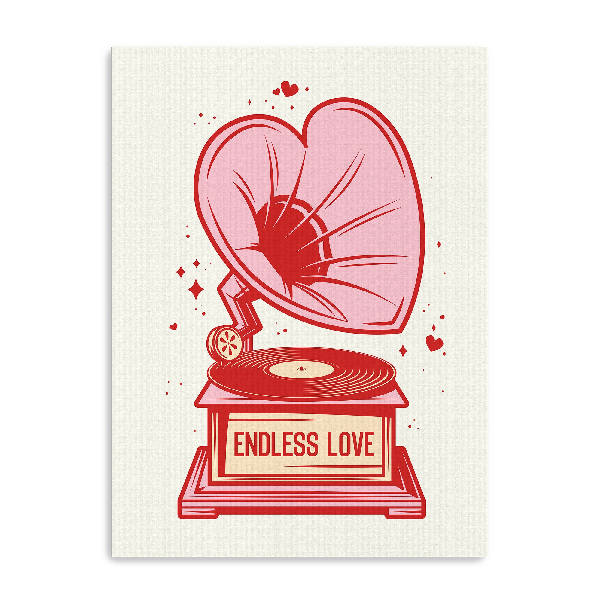 Love Vinyl Record Canvas Giclée Art