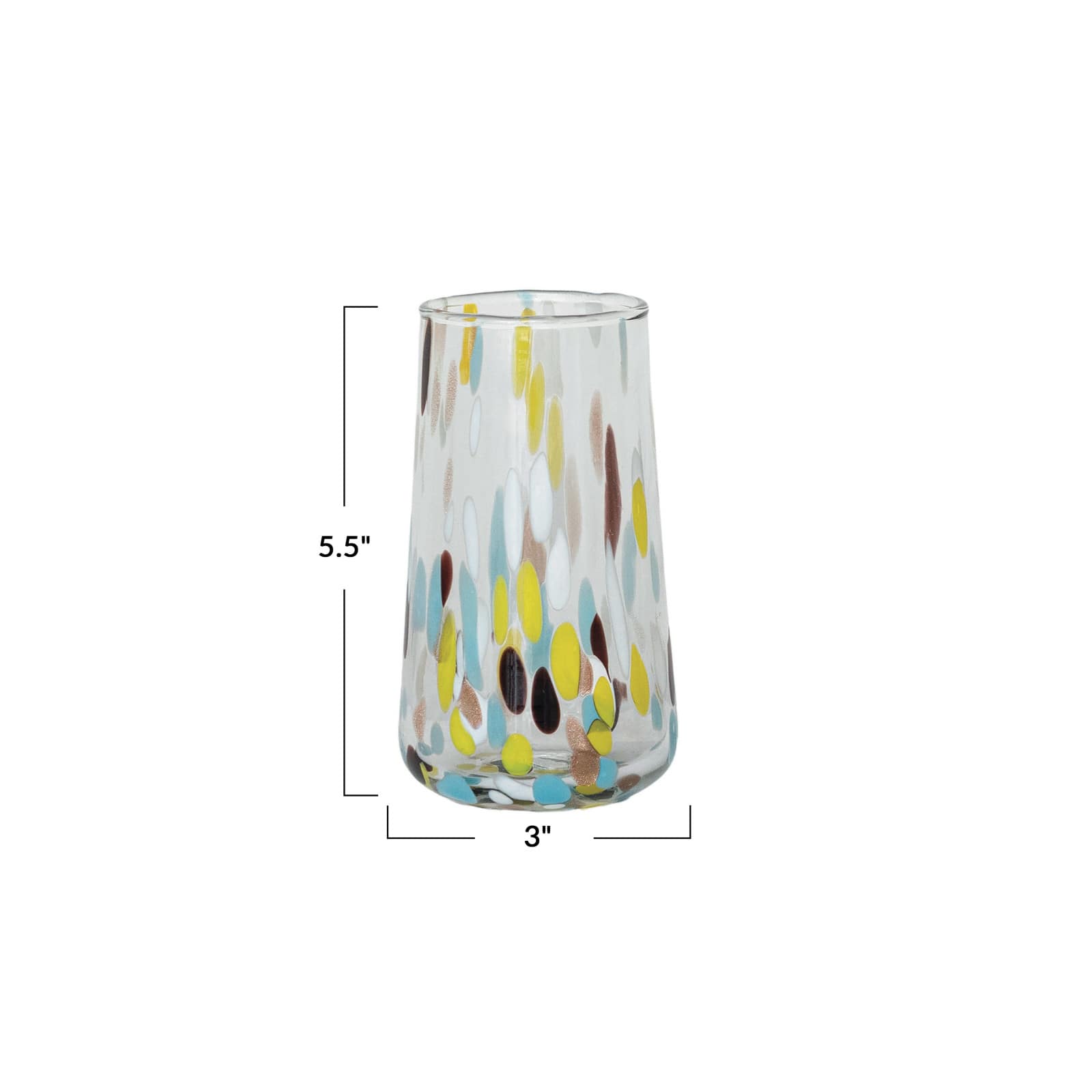 Hello Honey® 13oz. Blown Confetti Drinking Glasses, 6ct.