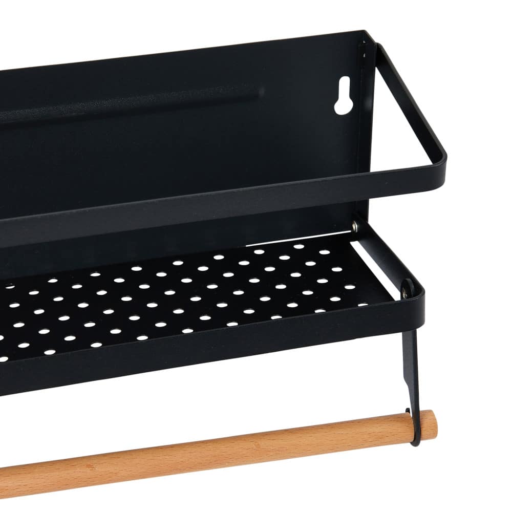 Household Essentials 12" Metal Spice Rack with Paper Towel Holder