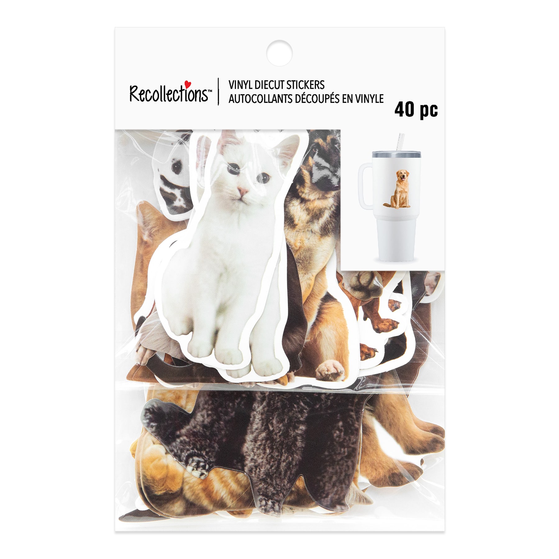 Cat and Dog Vinyl Die Cut Stickers by Recollections™