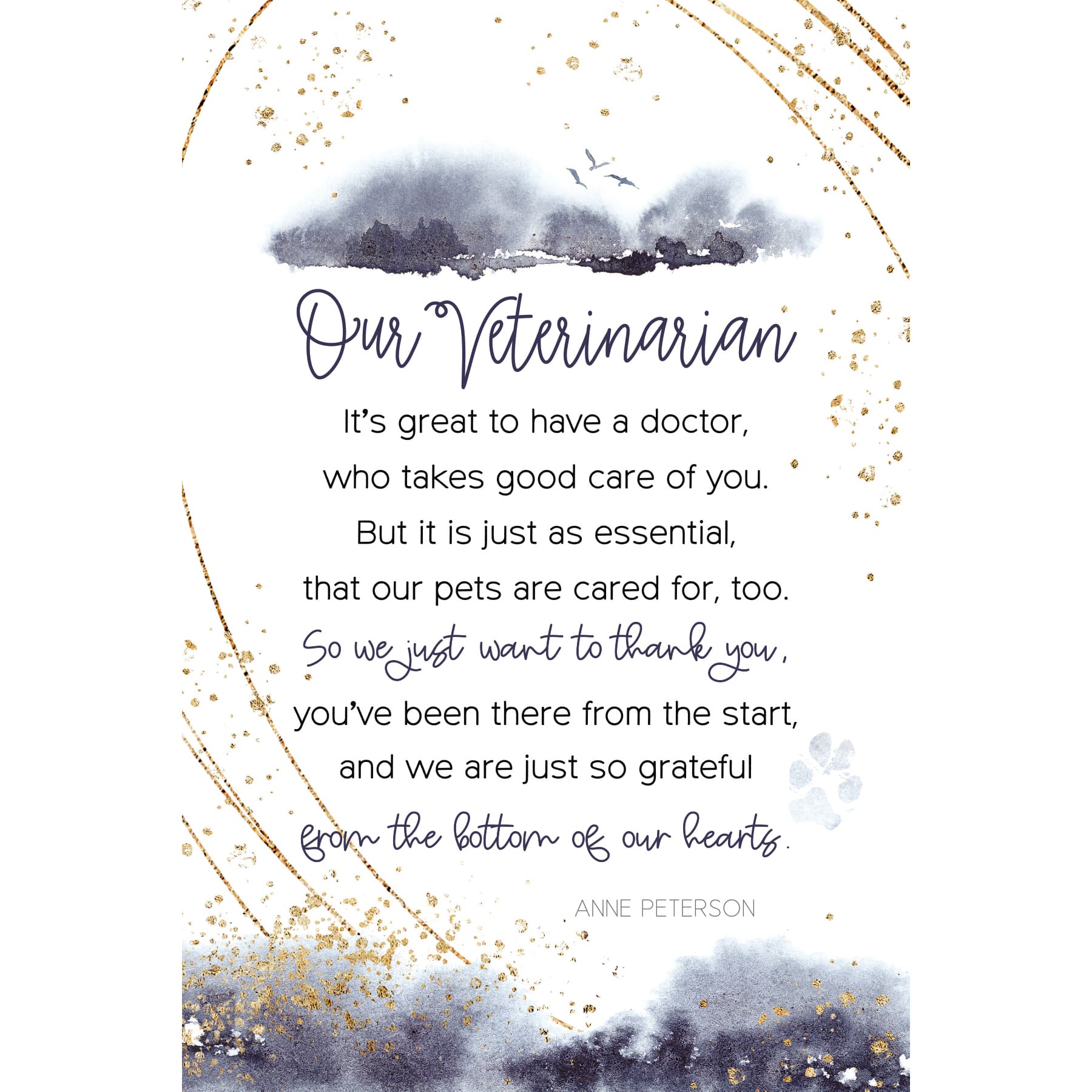 Our Veterinarian Inspirational Wood Plaque