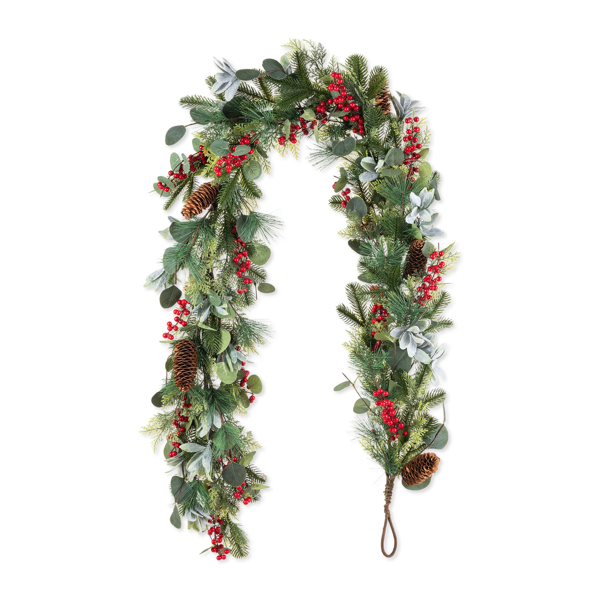 Glitzhome® 6ft. Christmas Berry & Pinecone Eucalyptus Garland