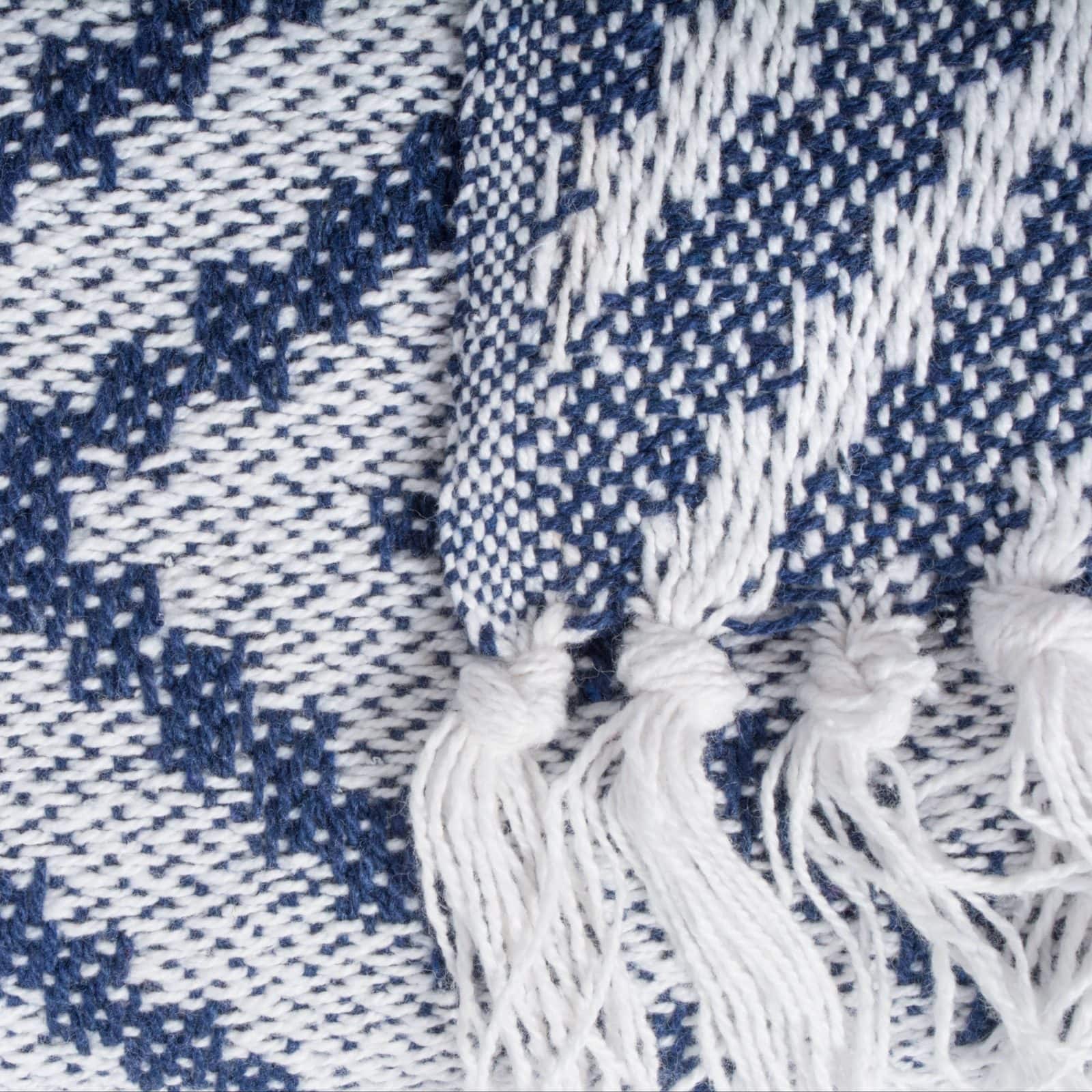 DII® Nautical Blue Large Chevron Throw