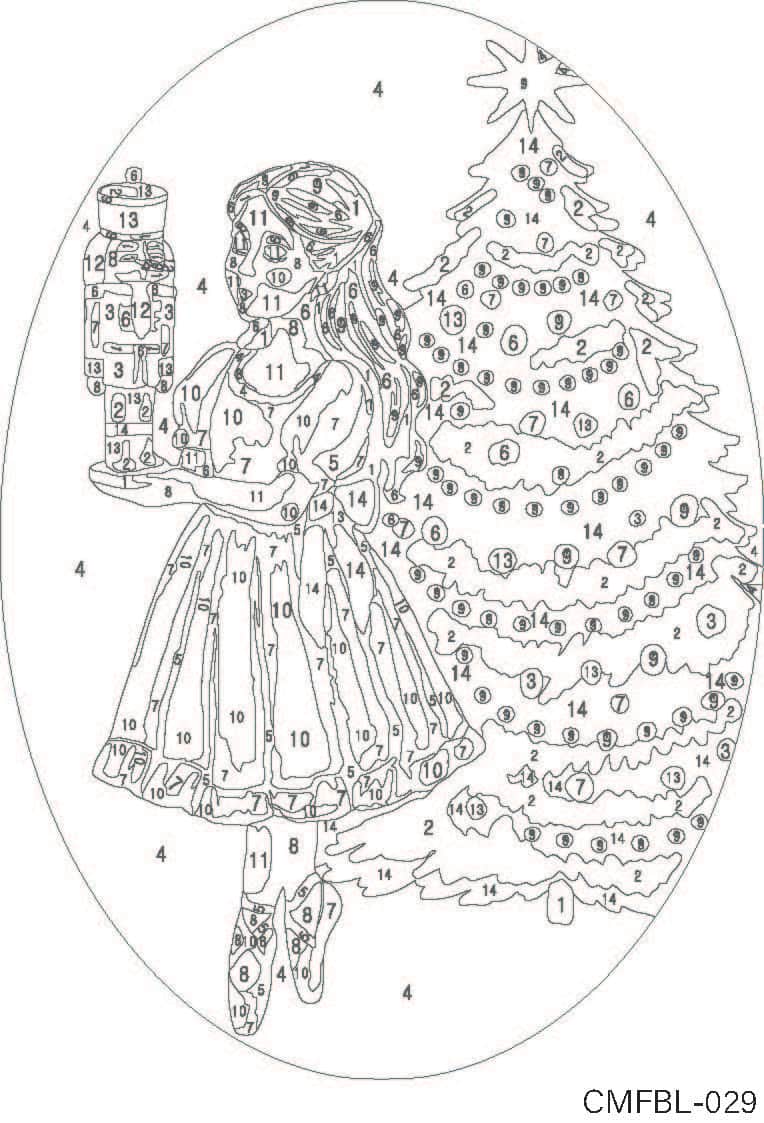 Christmas Ballet Paint-by-Number Framed Mini Kit by Artist's Loft®
