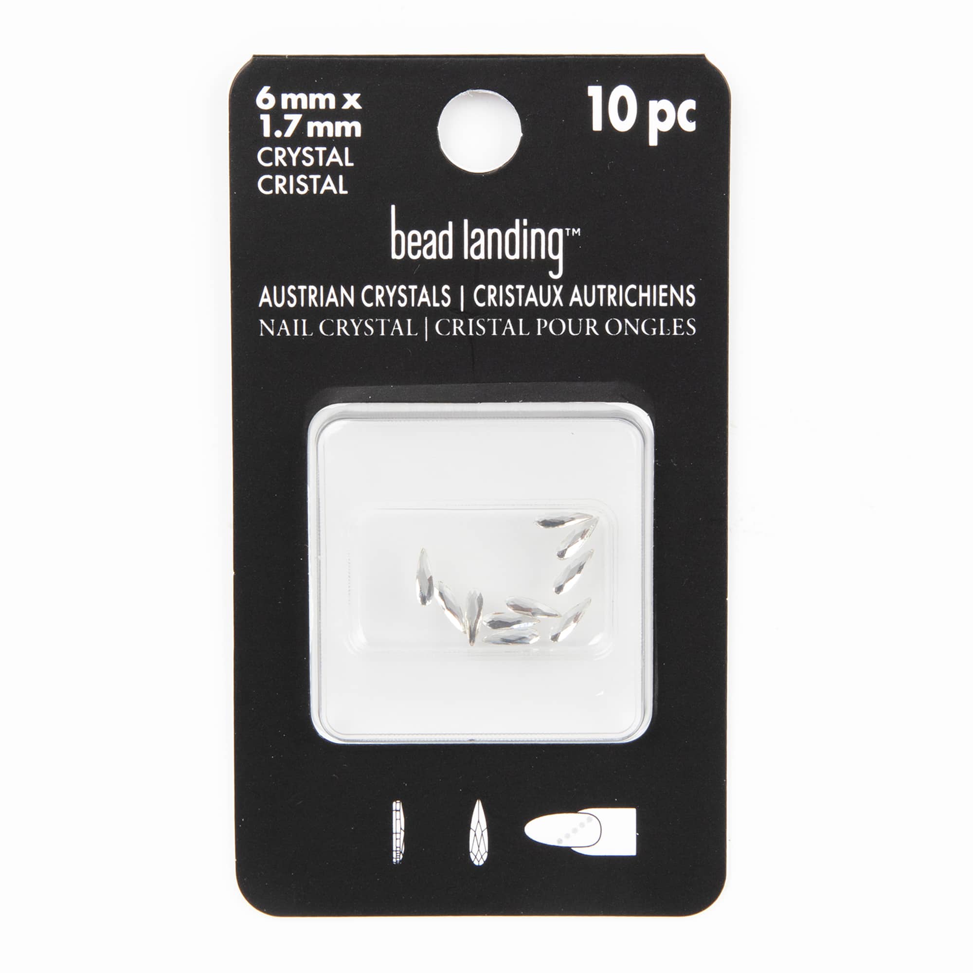 6mm Crystal Raindrop Glue-On Austrian Crystals by Bead Landing™, 10ct.