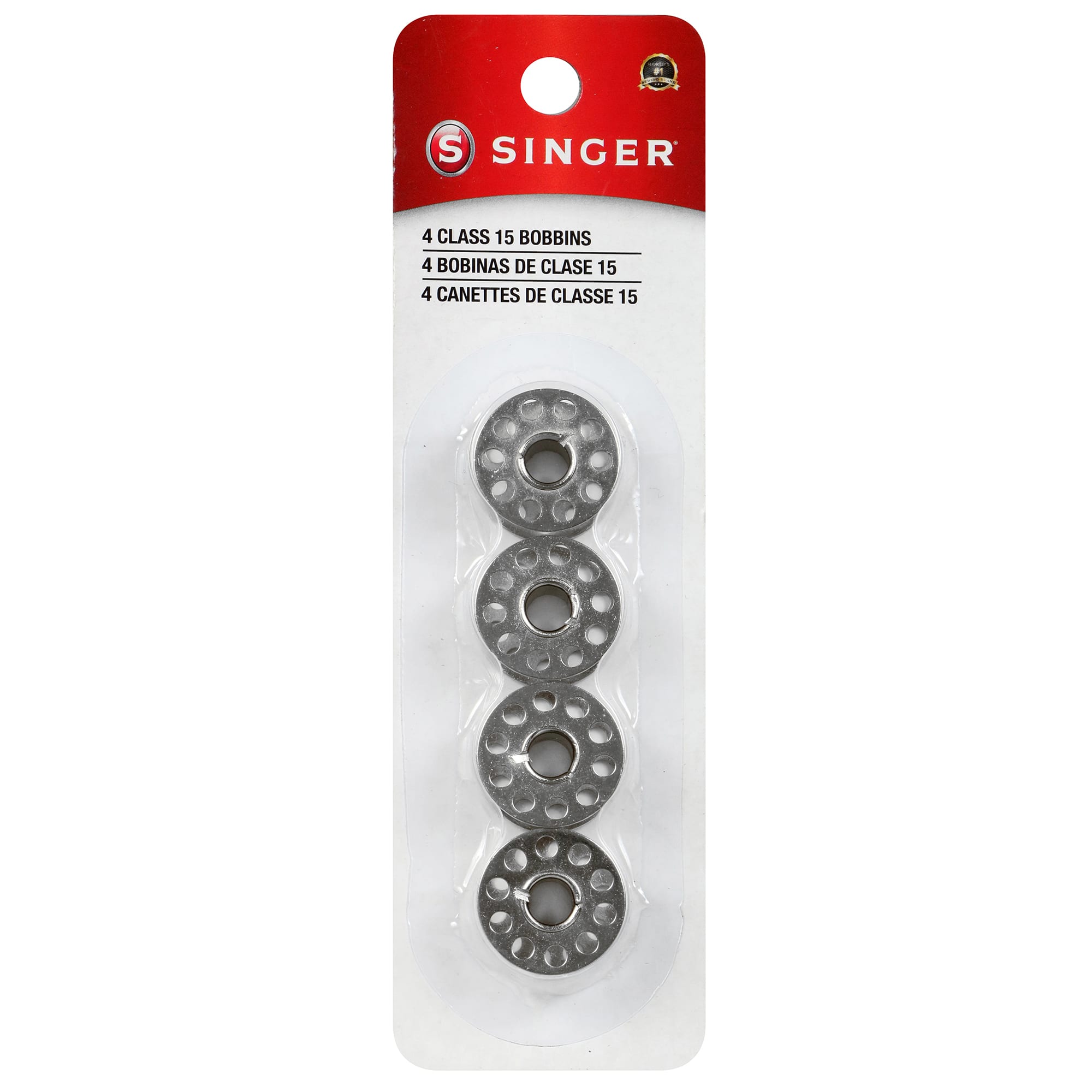 SINGER® Class 15 Metal Bobbins, 4ct.