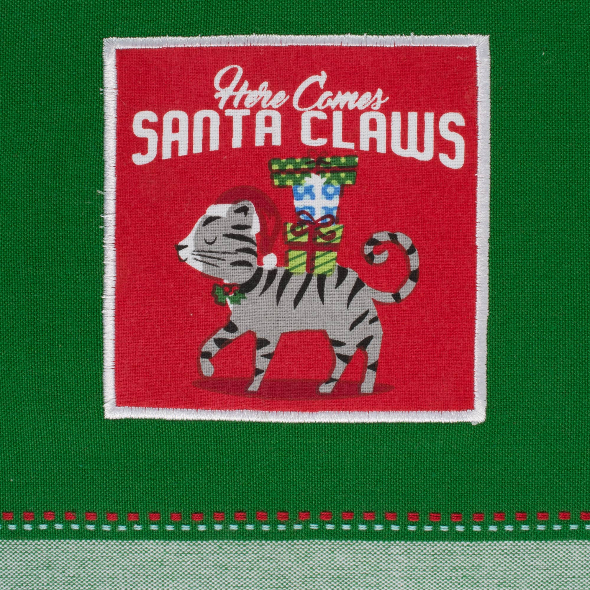 DII® Christmas Kitty Embellished Dishtowel Set
