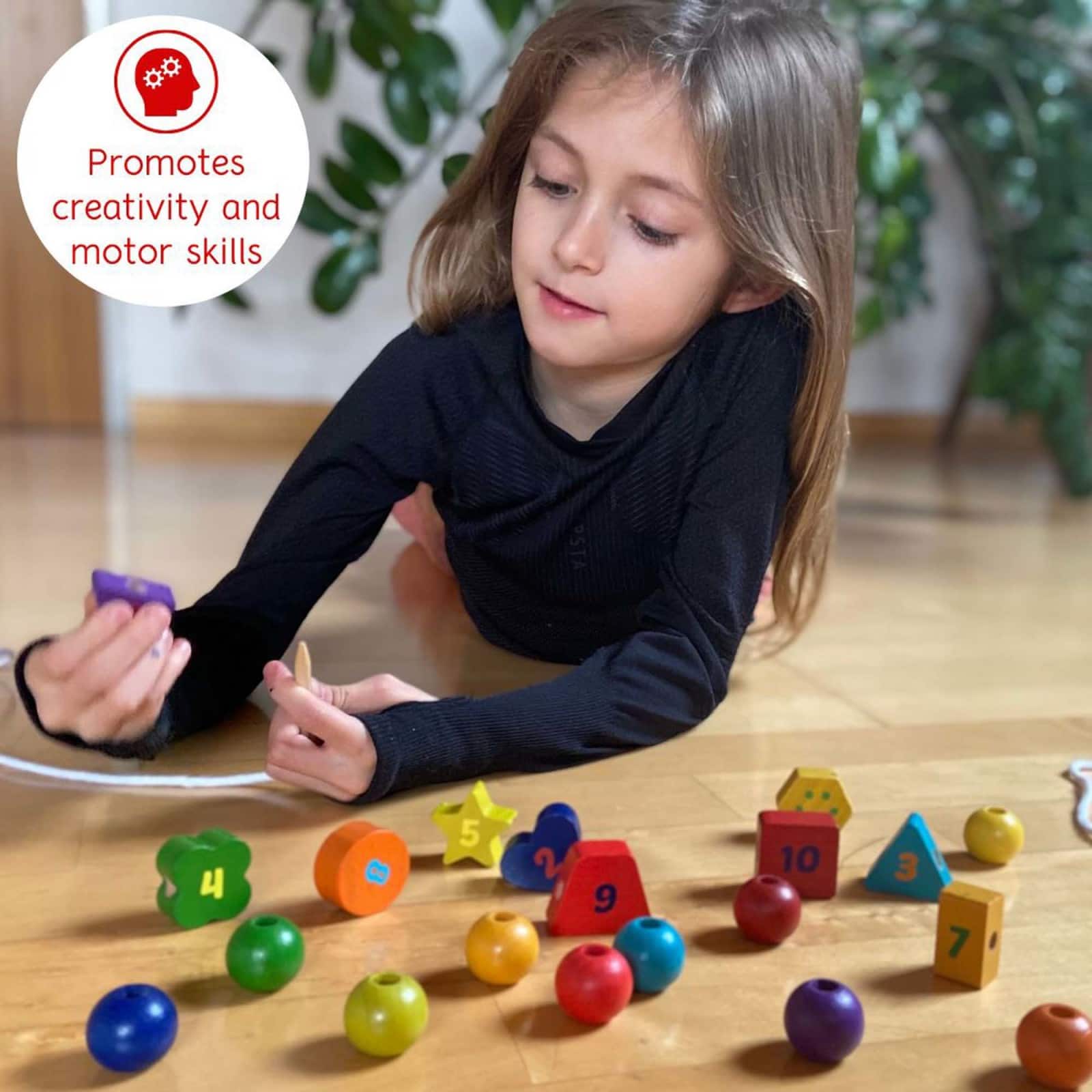 Extasticks Threading Lino Wooden Lacing Beads