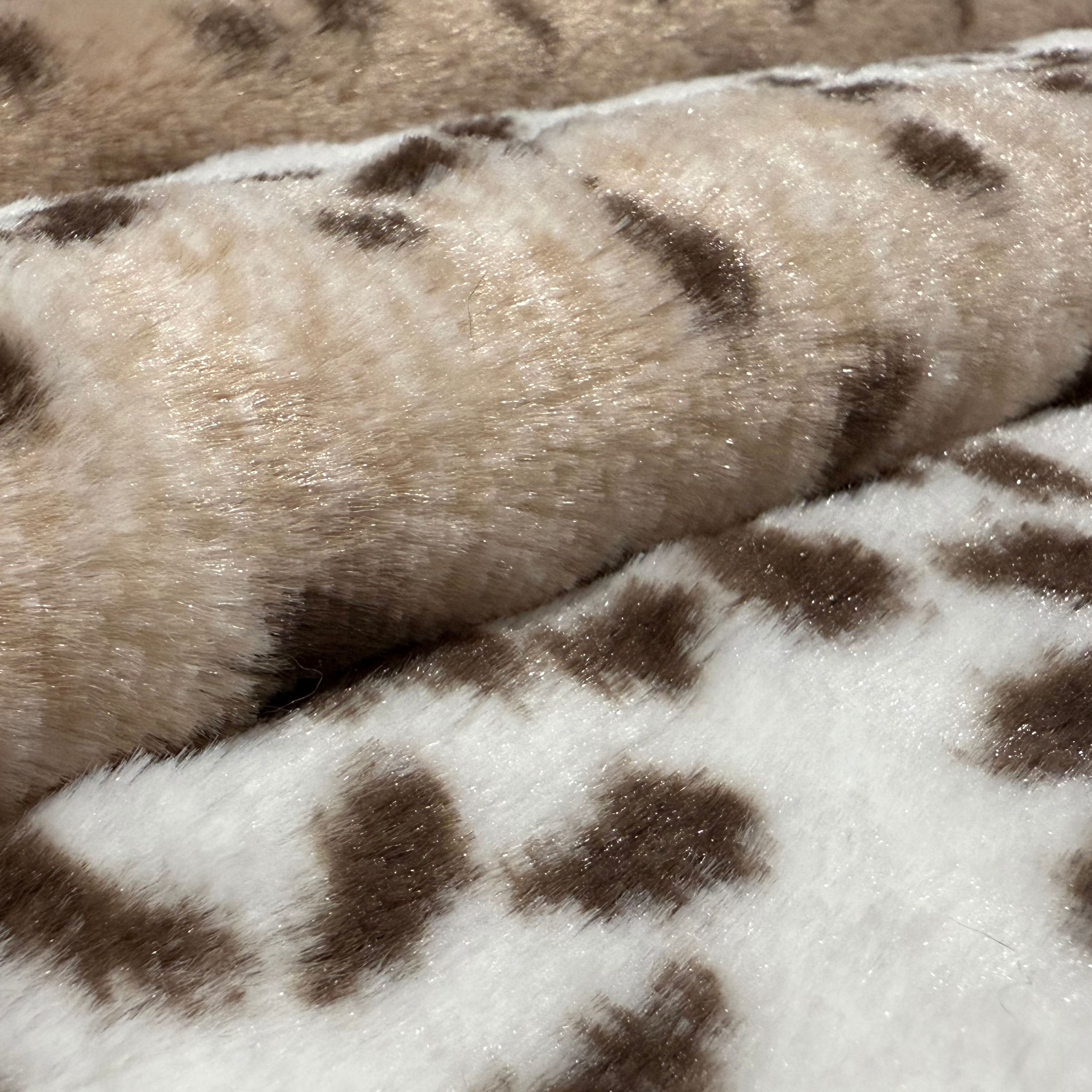 Feldman Aspen Snow Leopard Safari Faux Fur Fabric