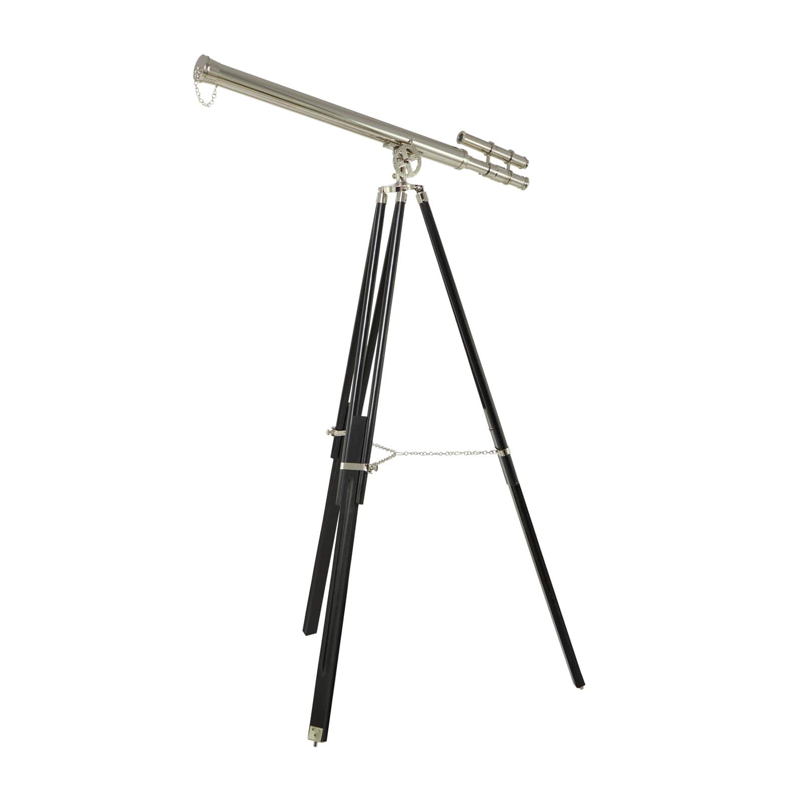 57" Silver Metal Telescope Decoration
