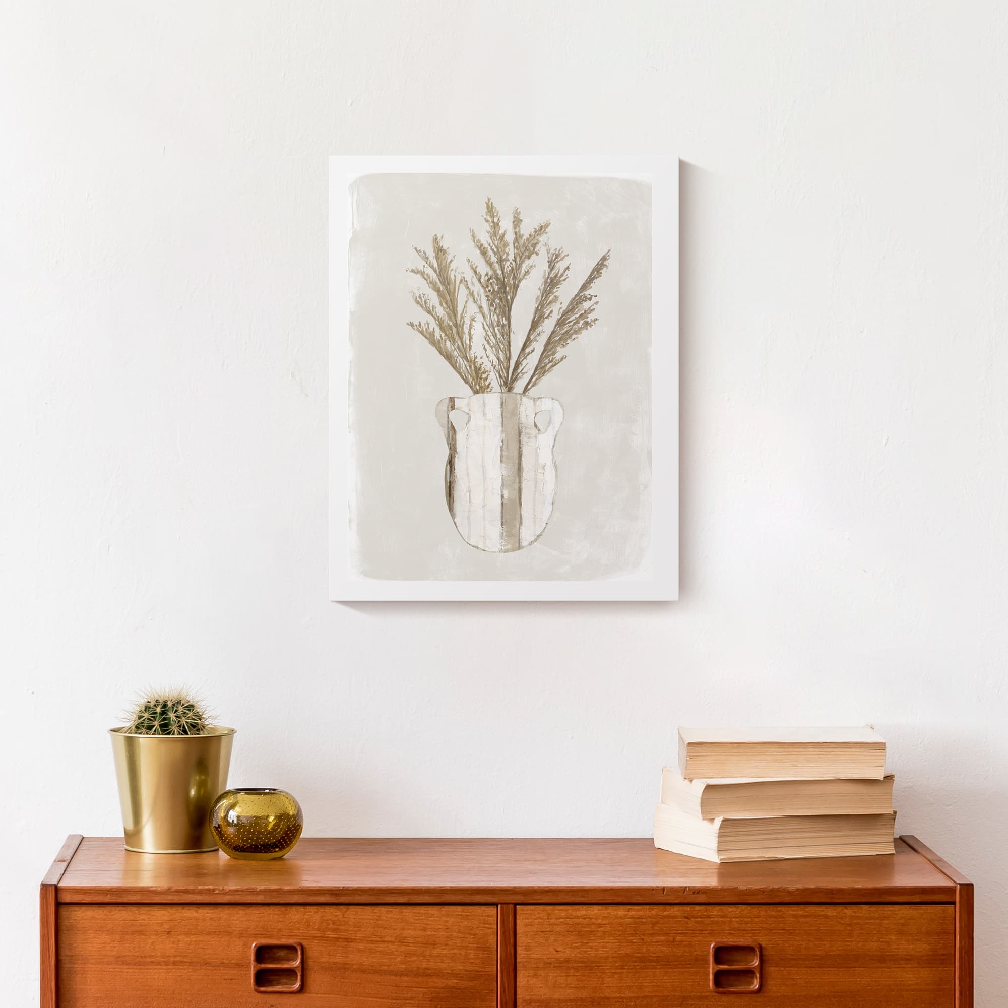Pampas Jug Striped 11" x 14" Canvas Wall Art