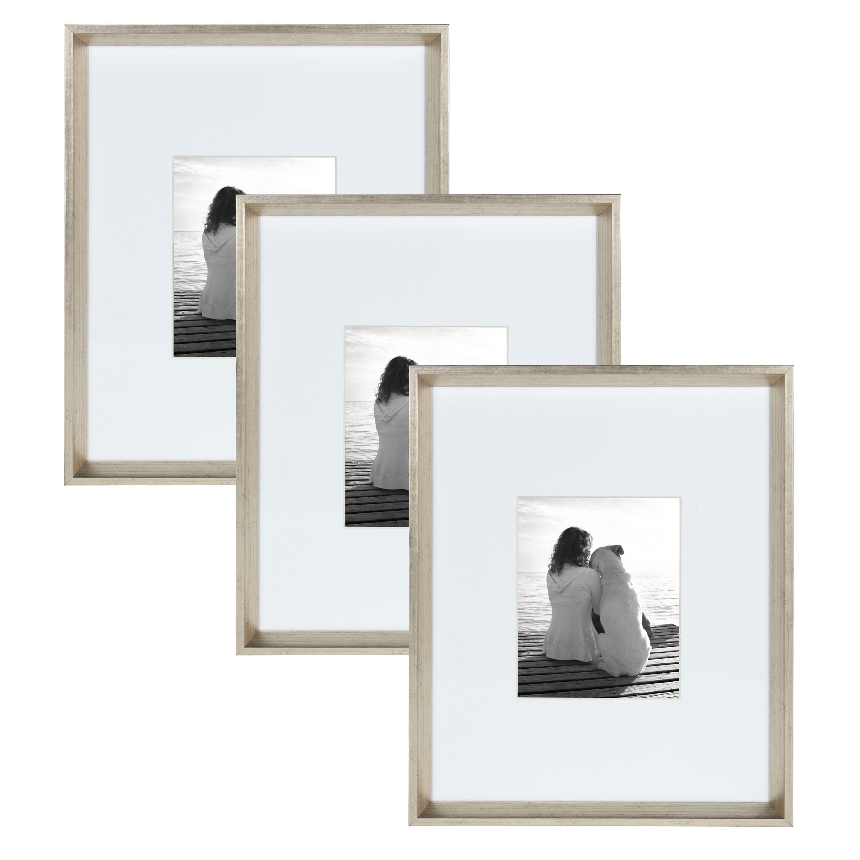Kate and Laurel 16" x 20" Calter Photo Frames with 8" x 10" Mat