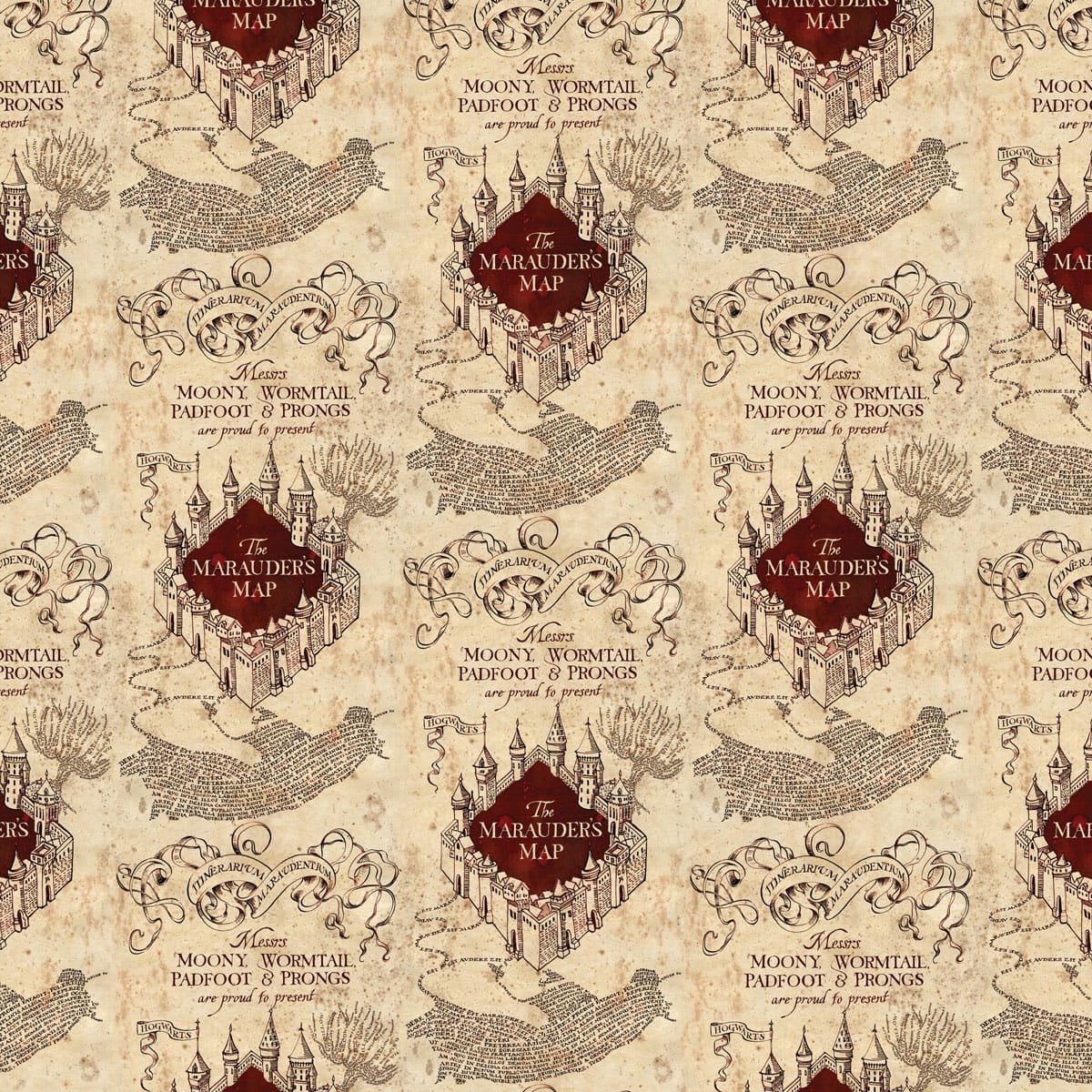 Paper House® Harry Potter Marauder's Map Double-Sided 12" x 12" Cardstock, 15 Sheets