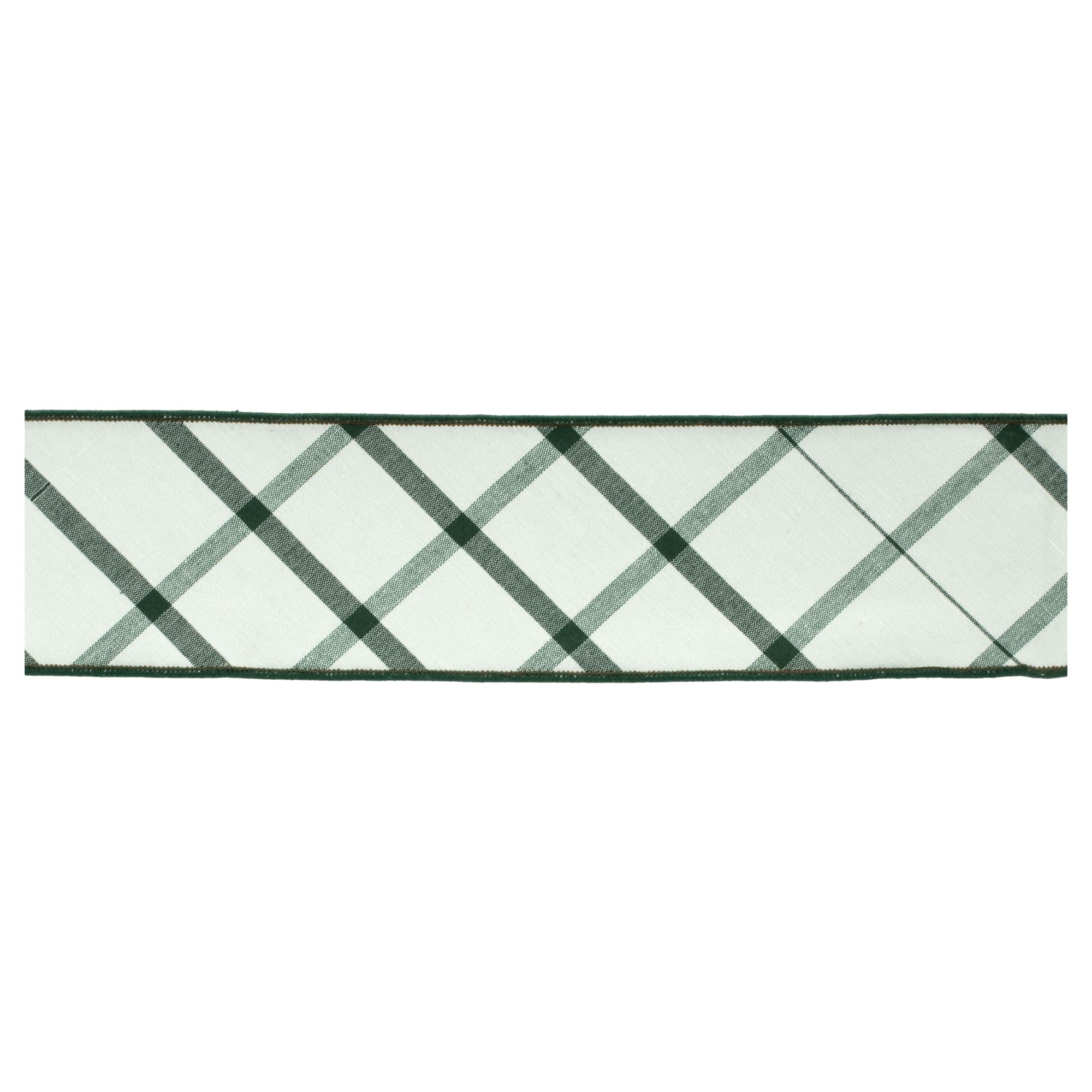 4" x 5yd. Plaid Wired Ribbon 