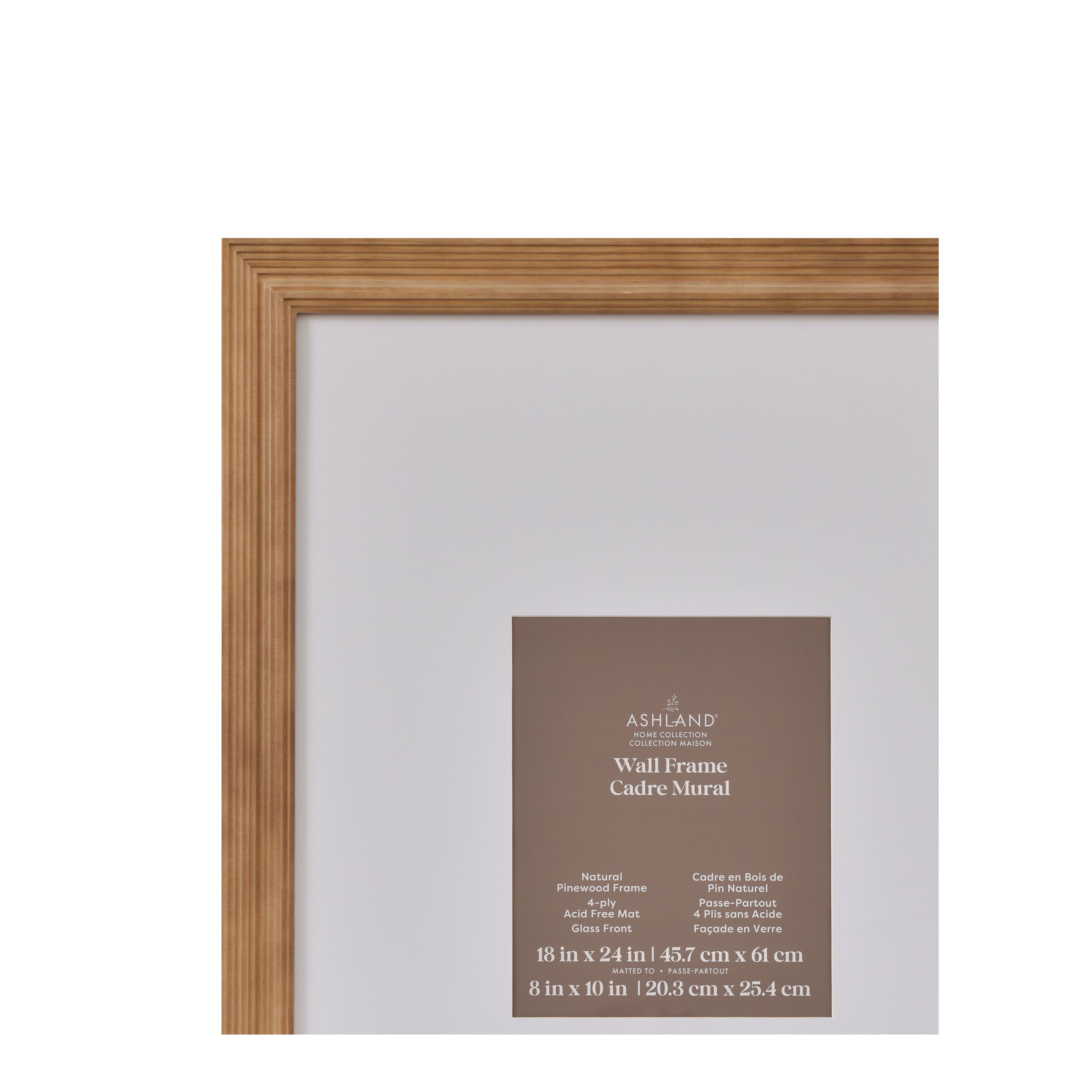 Home Warm Natural Multi Stepped Pinewood Wall Frame with Mat by Ashland®