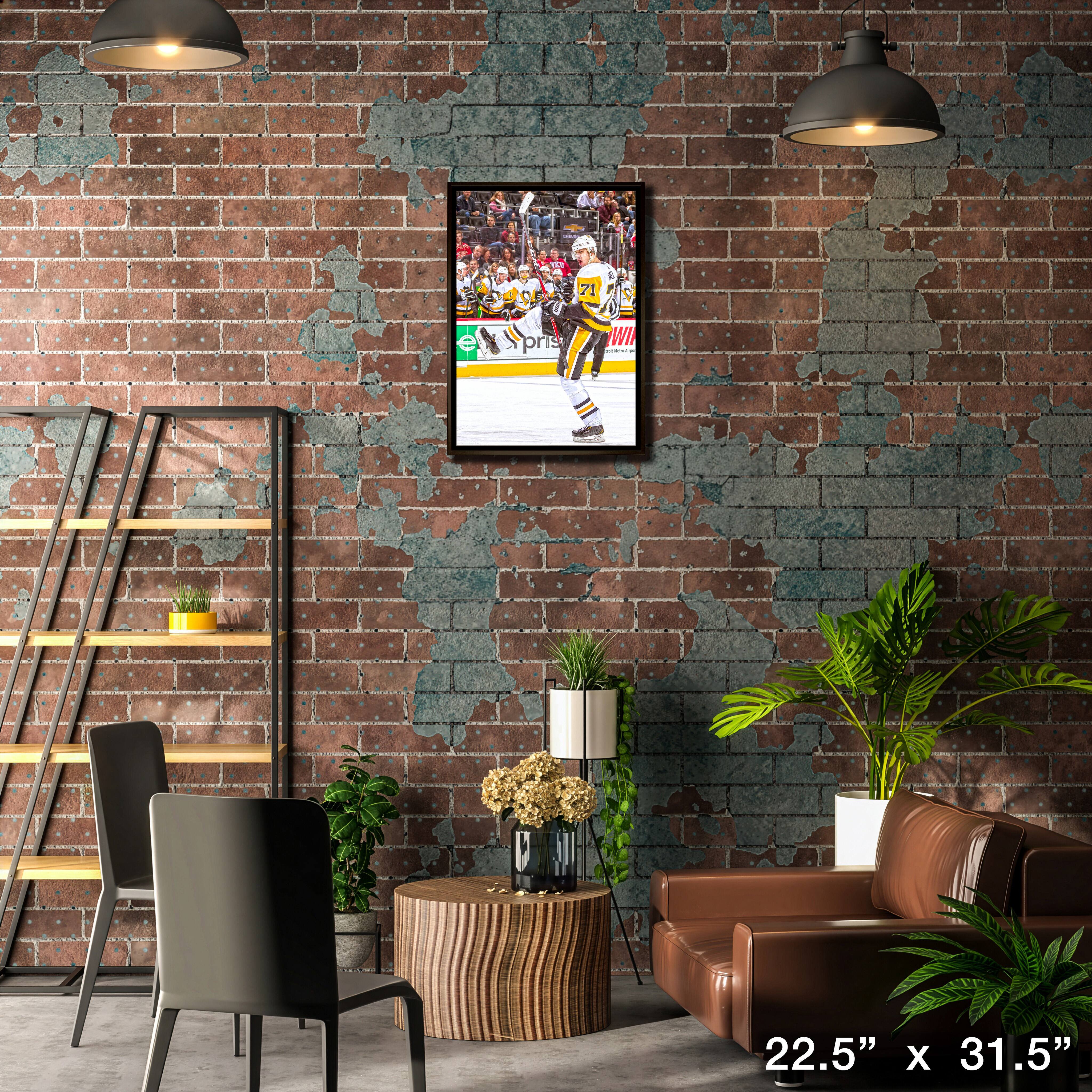 Evgeni Malkin Pittsburgh Penguins Framed 20" x 29" Goal Celebration Canvas 22.5" x 31.5"