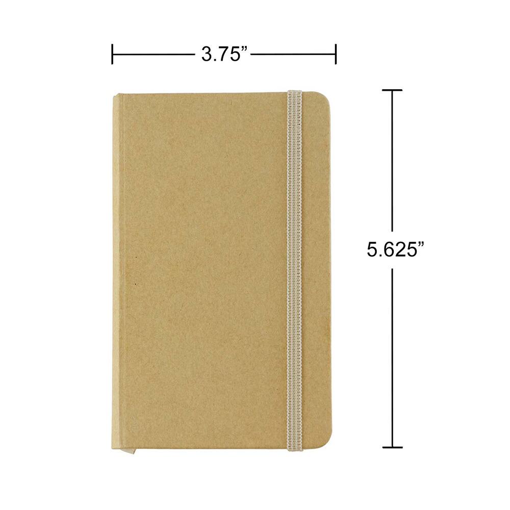 JAM Paper Small Hardcover Notebook with Elastic Band