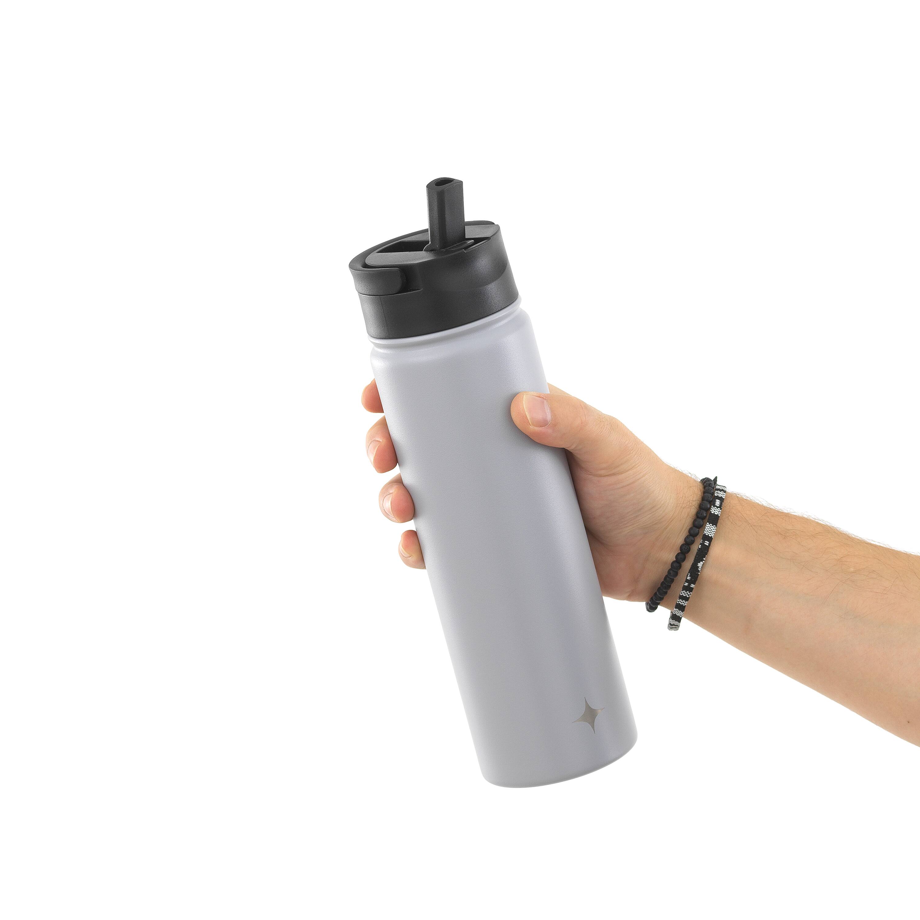 JoyJolt® 22oz. Triple Insulated Water Bottle with Flip Lid & Sport Straw Lid